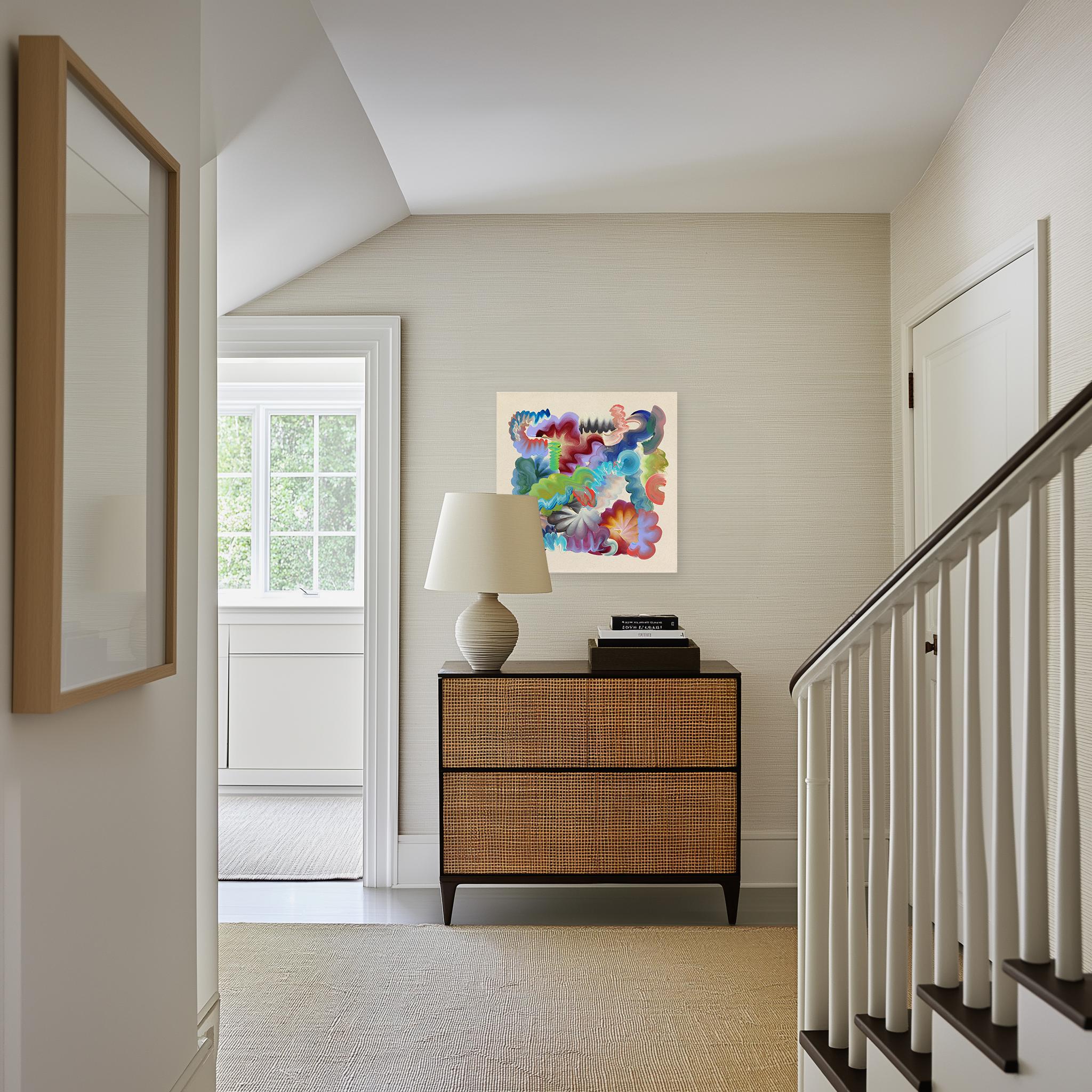Newness - Original Colorful Expressive Contemporary Abstract Artwork on Canvas For Sale 4