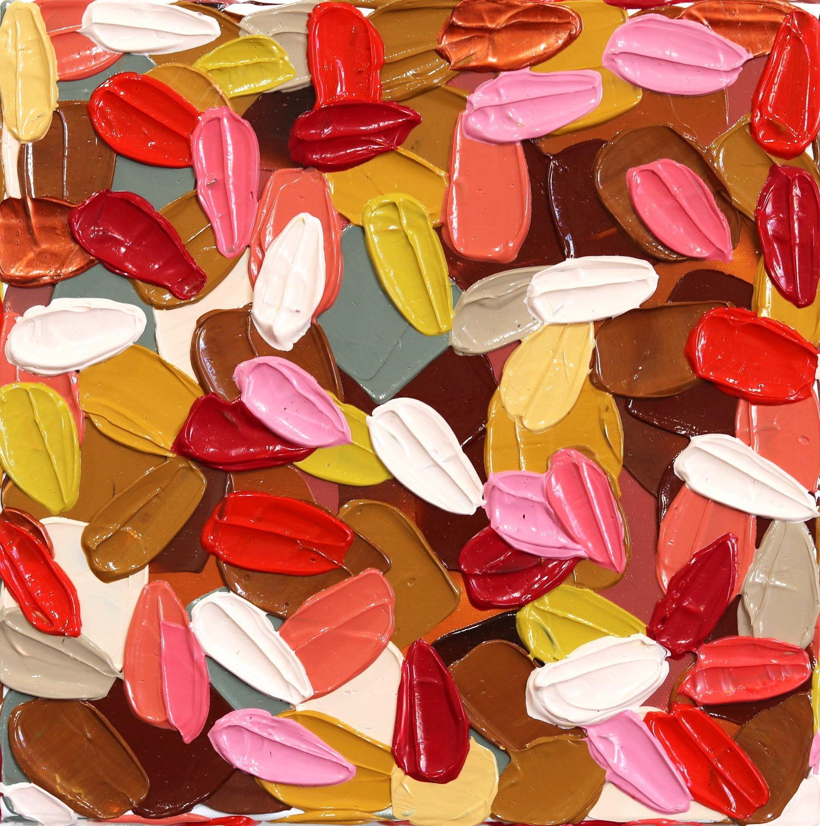 Abstract Painting di Shiri Phillips - On Fire - Pittura originale astratta ad impasti spessi