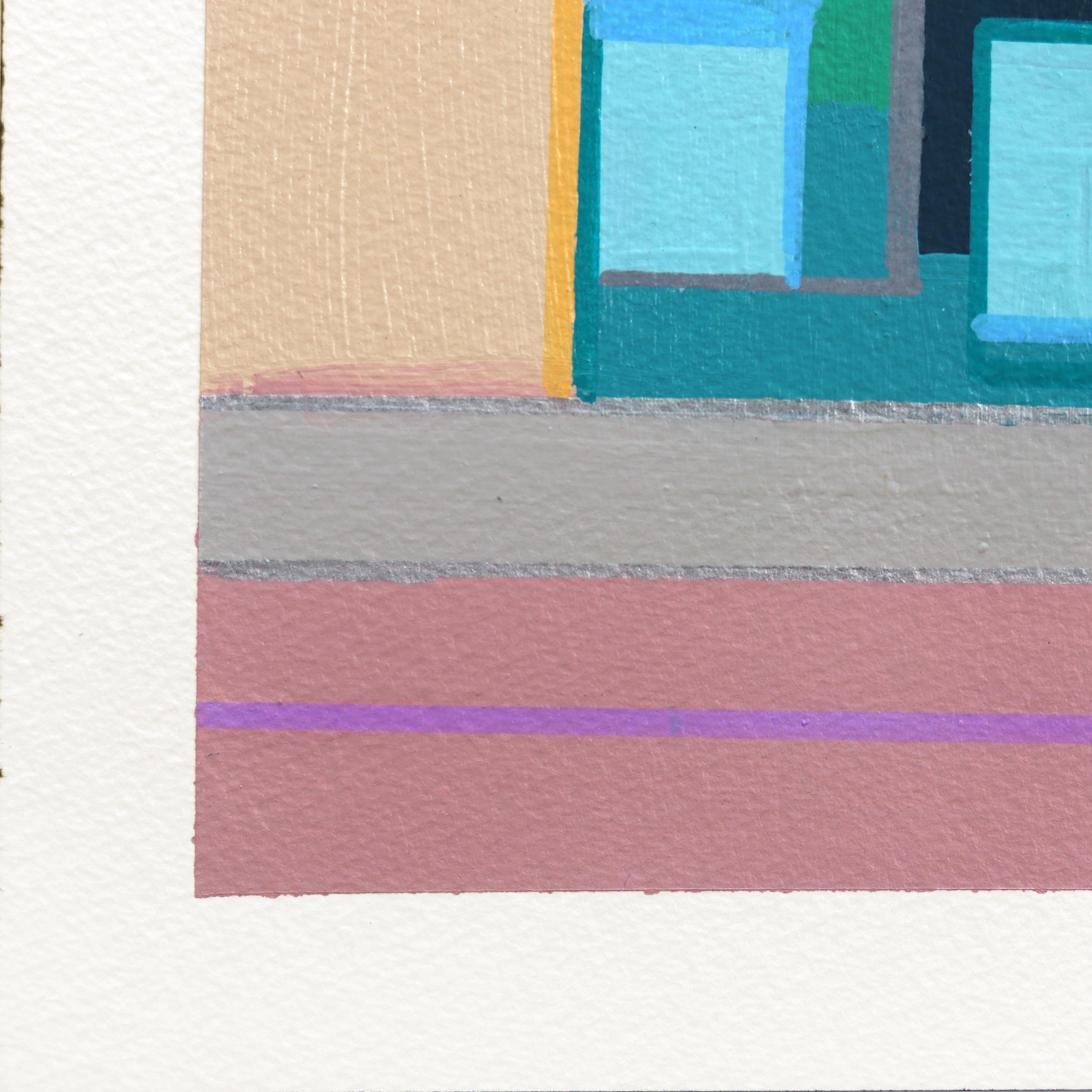 Impasto-painted strokes of bright colors are the framework of artist Shiri Phillips’ abstract artworks. Her paintings are flooded with texture through the layering of acrylic paint in fluent brushstrokes. Inspired by the vibrant surroundings she