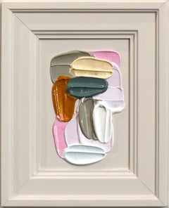 Peace - Contemporary Colorful Impasto Inspired Abstract Painting Wooden Frame