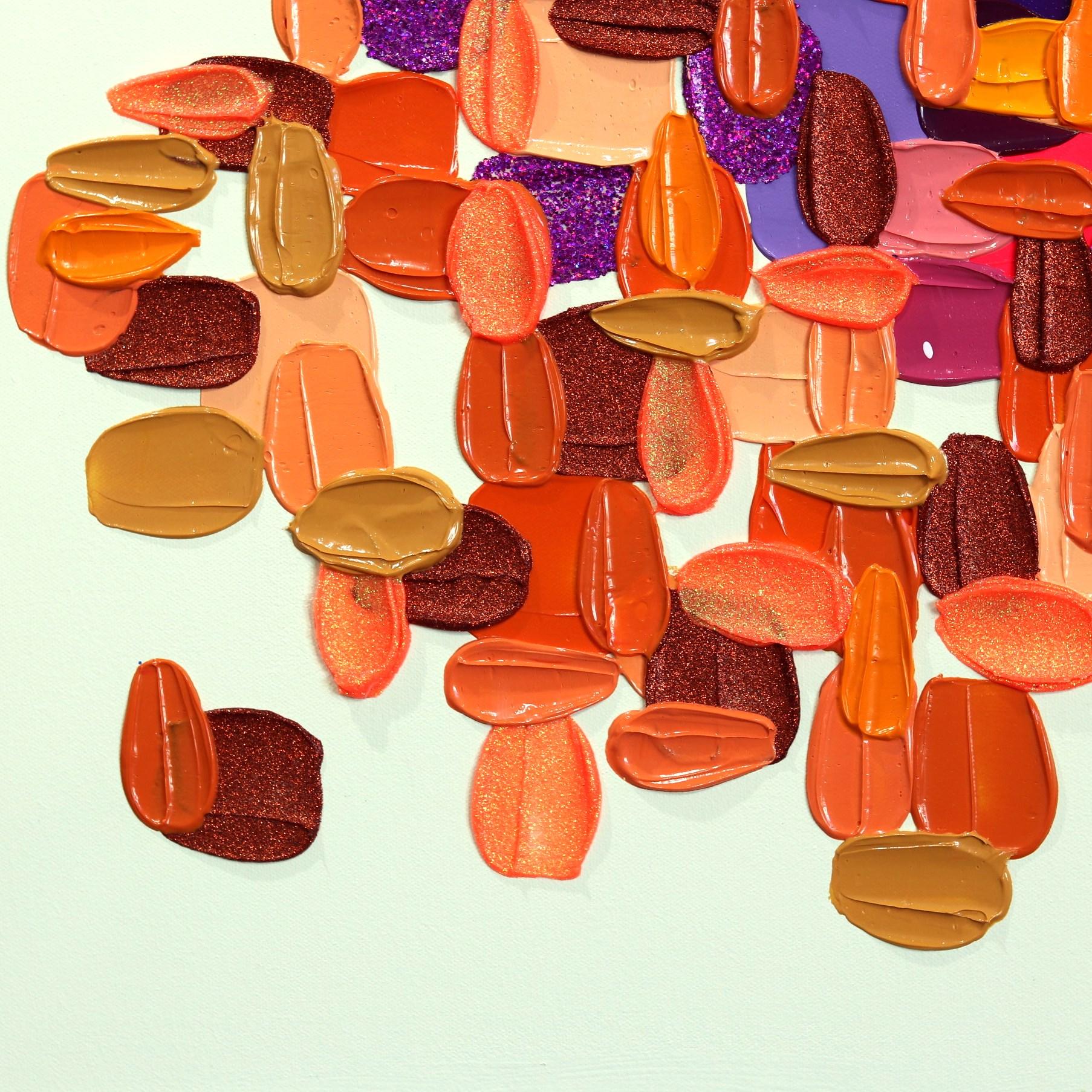 Pizzaz !  -  Peinture abstraite colorée texturée à l'empâtement en vente 4
