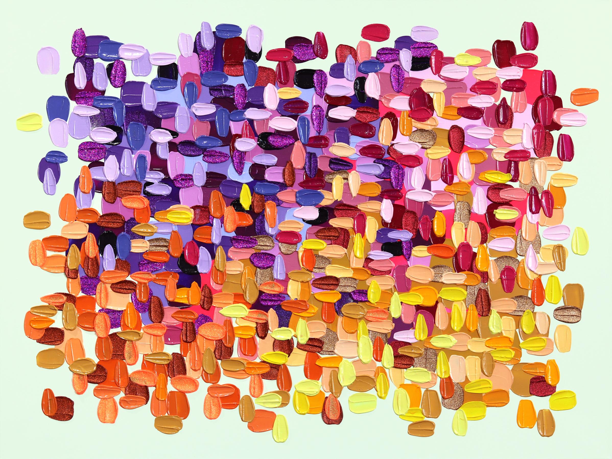 Pizzaz!  -  Texturiertes Abstraktes Gemälde im Impasto-Stil – Art von Shiri Phillips