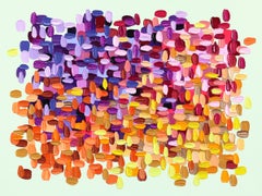 Pizzaz !  -  Peinture abstraite colorée texturée à l'empâtement