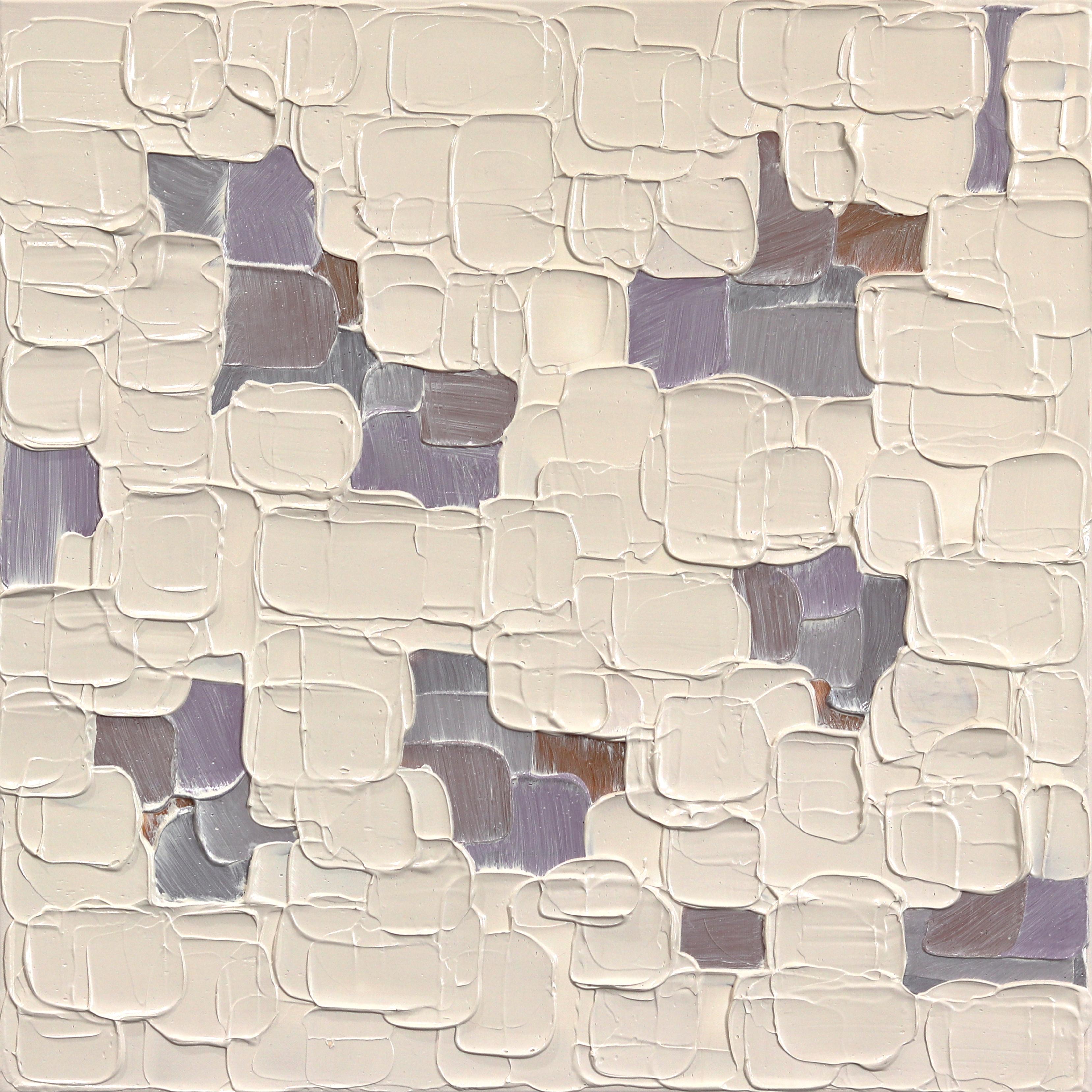 Abstract Painting de Shiri Phillips - Malva Púrpura - Obra de Arte Abstracta sobre Lienzo inspirada en el Impasto de Pintura Gruesa Texturada