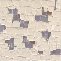 Malva Púrpura - Obra de Arte Abstracta sobre Lienzo inspirada en el Impasto de Pintura Gruesa Texturada