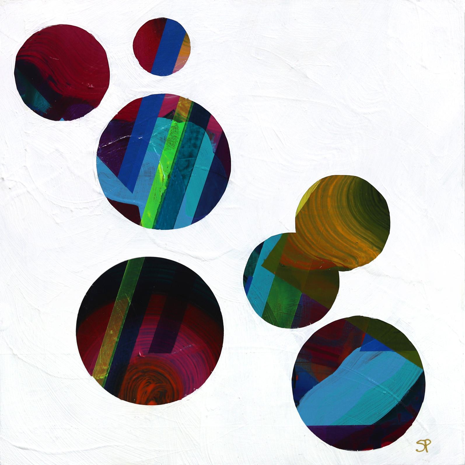 Abstract Painting Shiri Phillips - Reflections Through The Looking Glass n° 13 - Art abstrait géométrique coloré