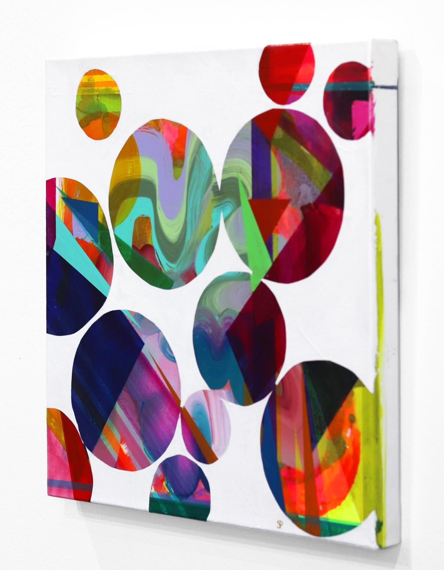 Riflessi attraverso lo specchio n. 5 - Arte astratta geometrica e colorata in vendita 3
