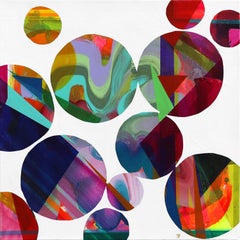 Riflessi attraverso lo specchio n. 5 - Arte astratta geometrica e colorata