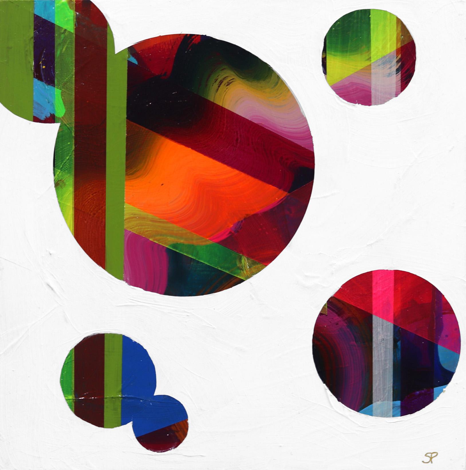 Riflessi attraverso lo specchio n. 7 - Cerchio astratto geometrico colorato