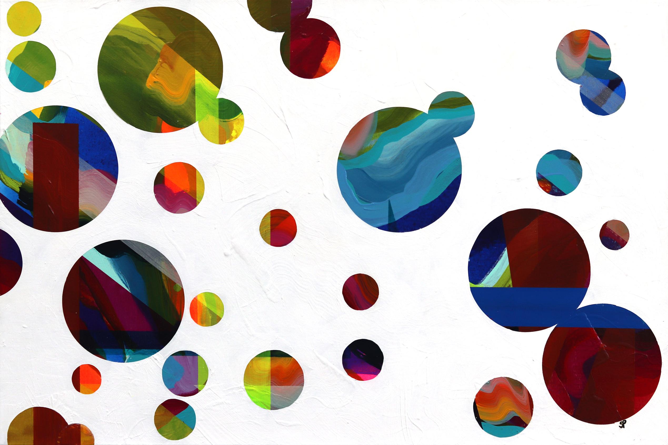 Riflessioni attraverso lo specchio n. 8 - Cerchi colorati - Opera d'arte originale