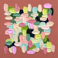 Royal Pink - Color Drenched Impasto Textural Thick Paint Abstract Painting