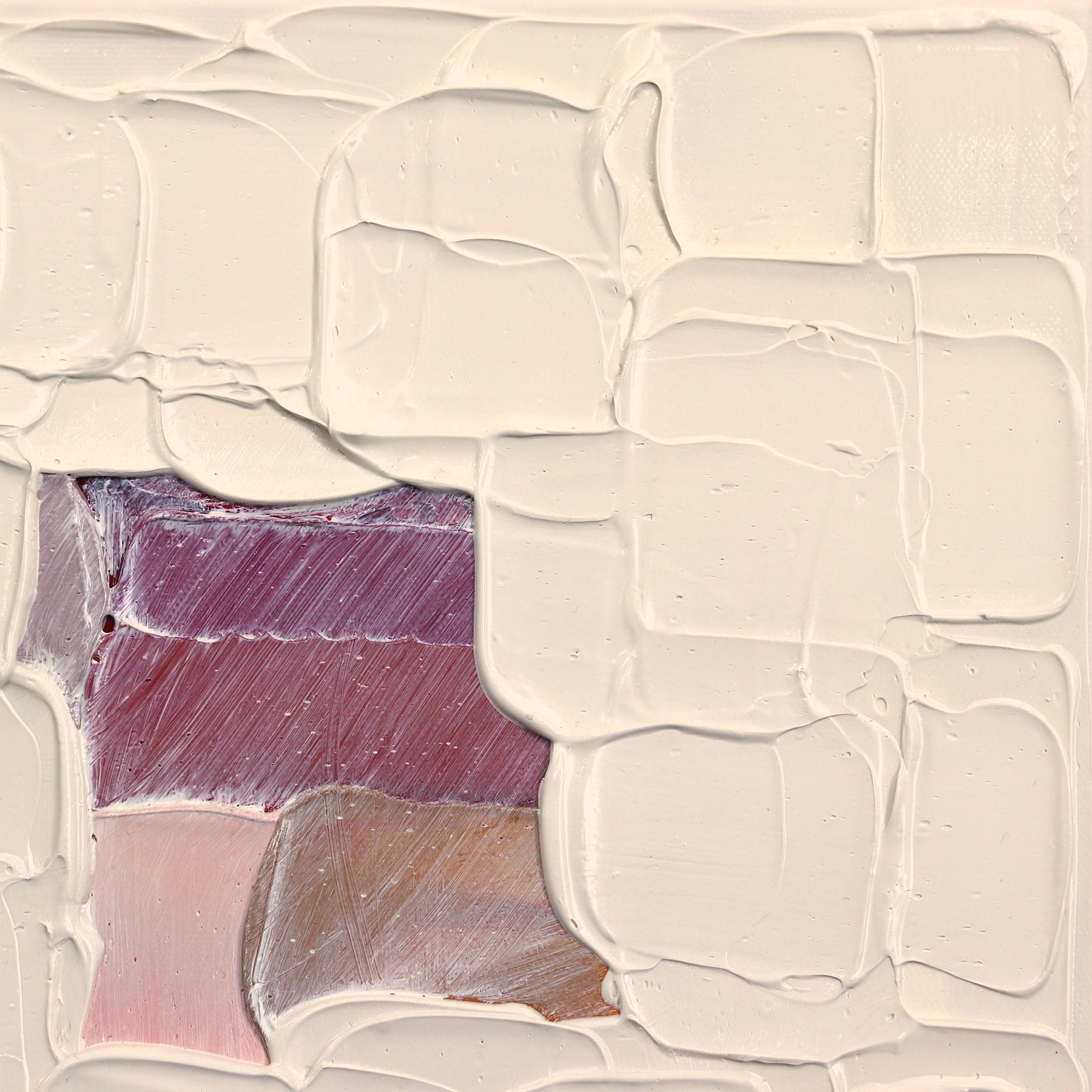 Ruby Rose - Impasto Inspired Textural Thick Paint Abstract Artwork on Canvas For Sale 1