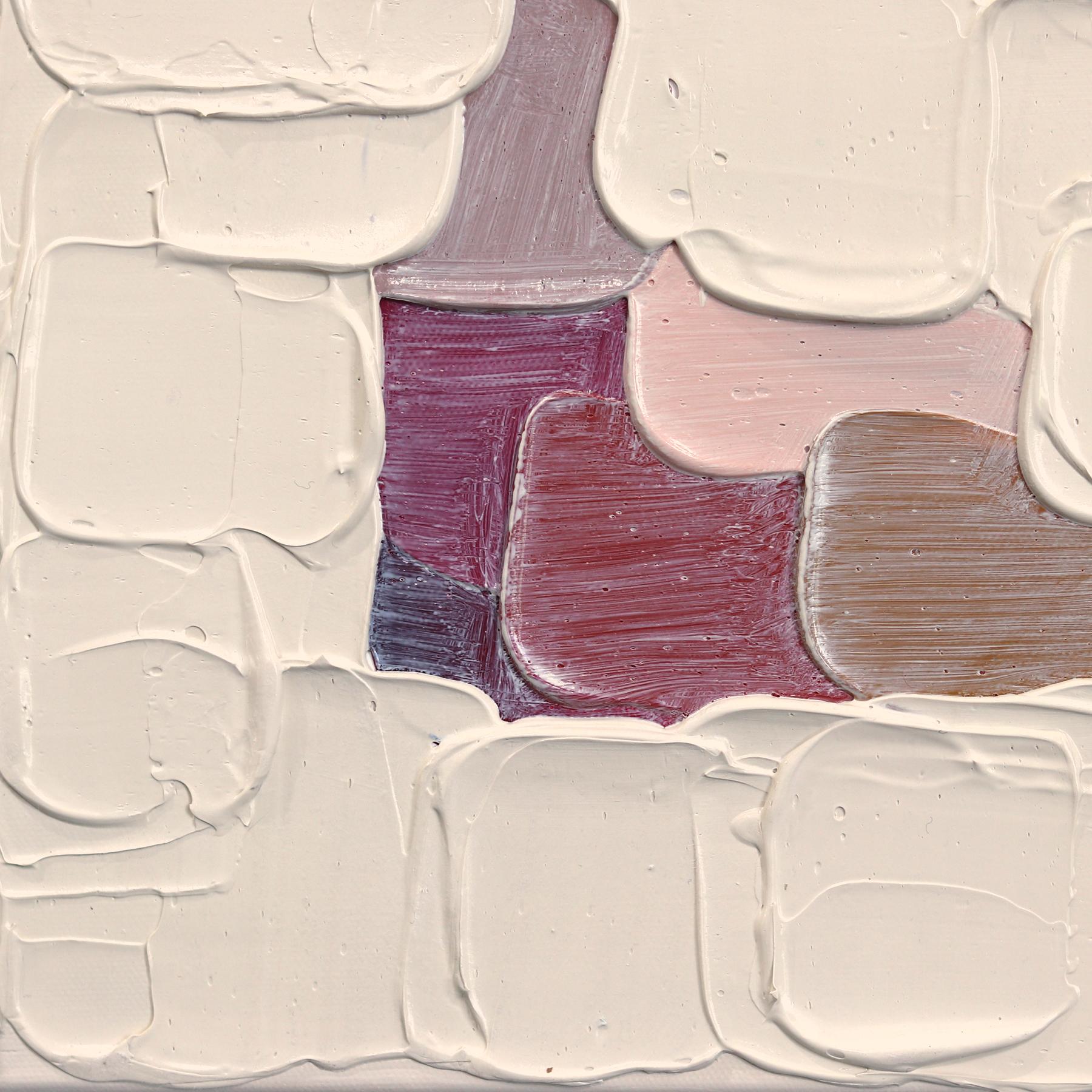 Ruby Rose - Impasto Inspired Textural Thick Paint Abstract Artwork on Canvas For Sale 3