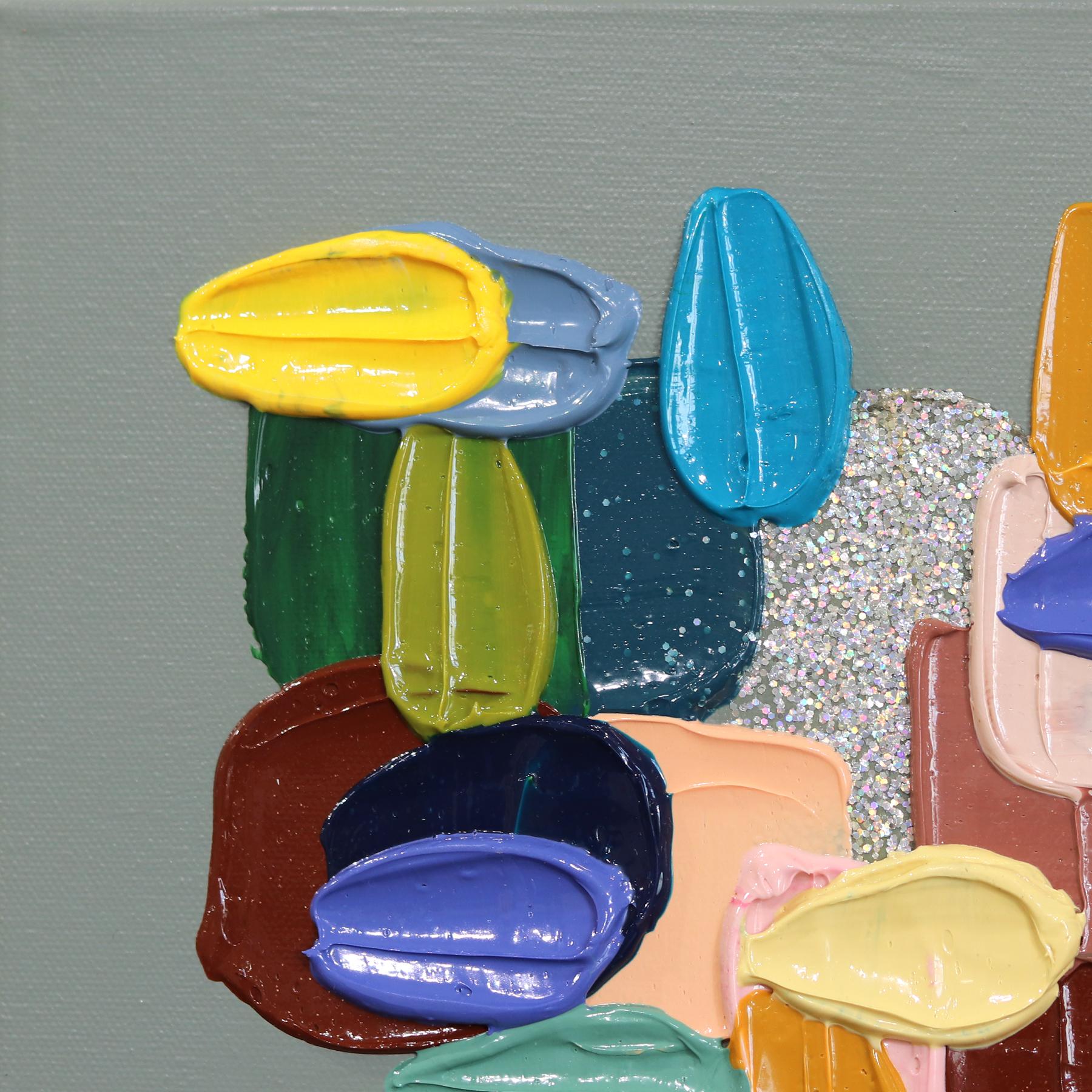 Die abstrakten Kunstwerke der Künstlerin Shiri Phillips sind mit pastos gemalten Strichen in leuchtenden Farben gestaltet. Ihre Bilder sind durch die Schichtung von Acrylfarbe in fließenden Pinselstrichen mit Textur überflutet. Inspiriert von der