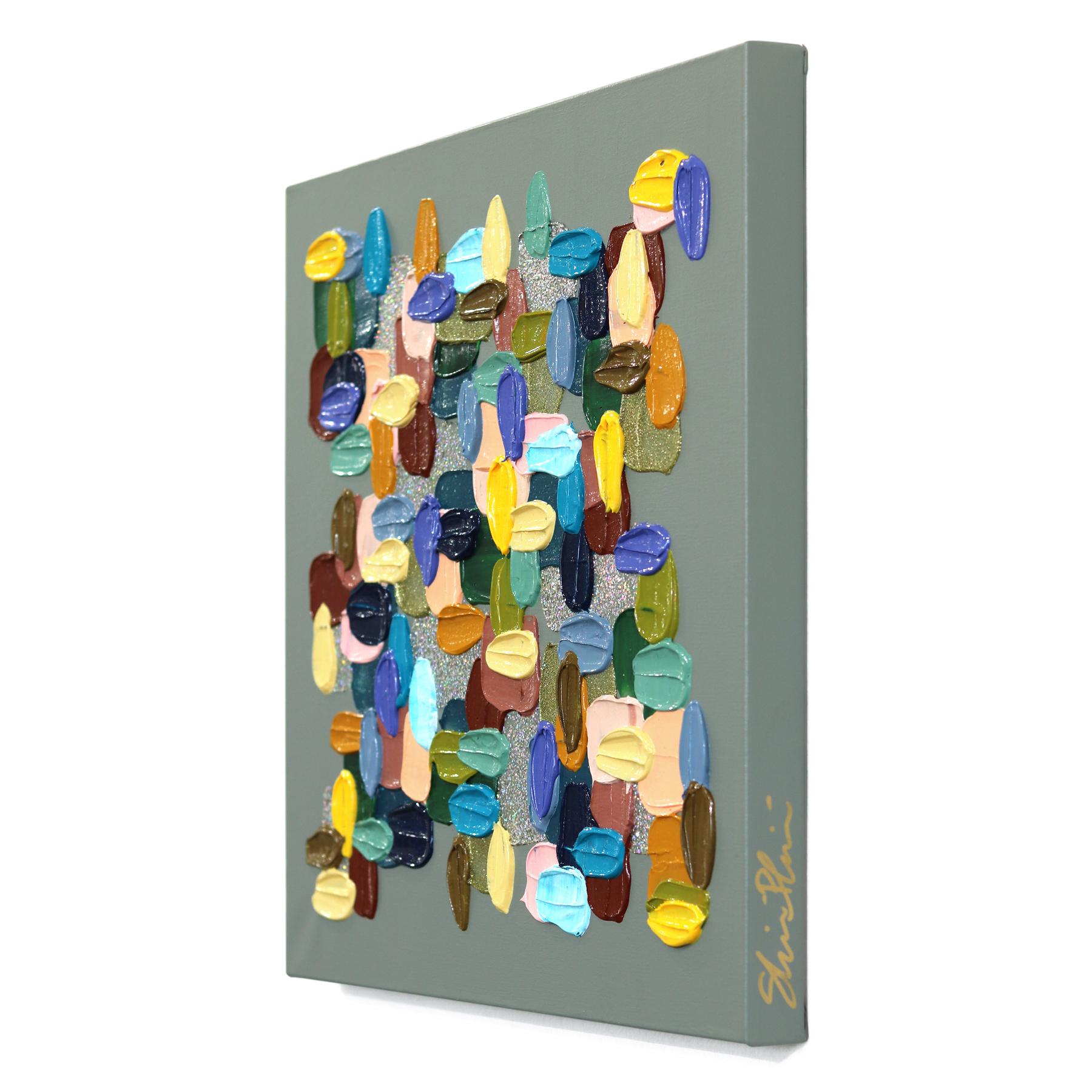 Speechless - Impasto inspiriert Textur dicke Acrylfarbe abstrakte Kunstwerk im Angebot 1