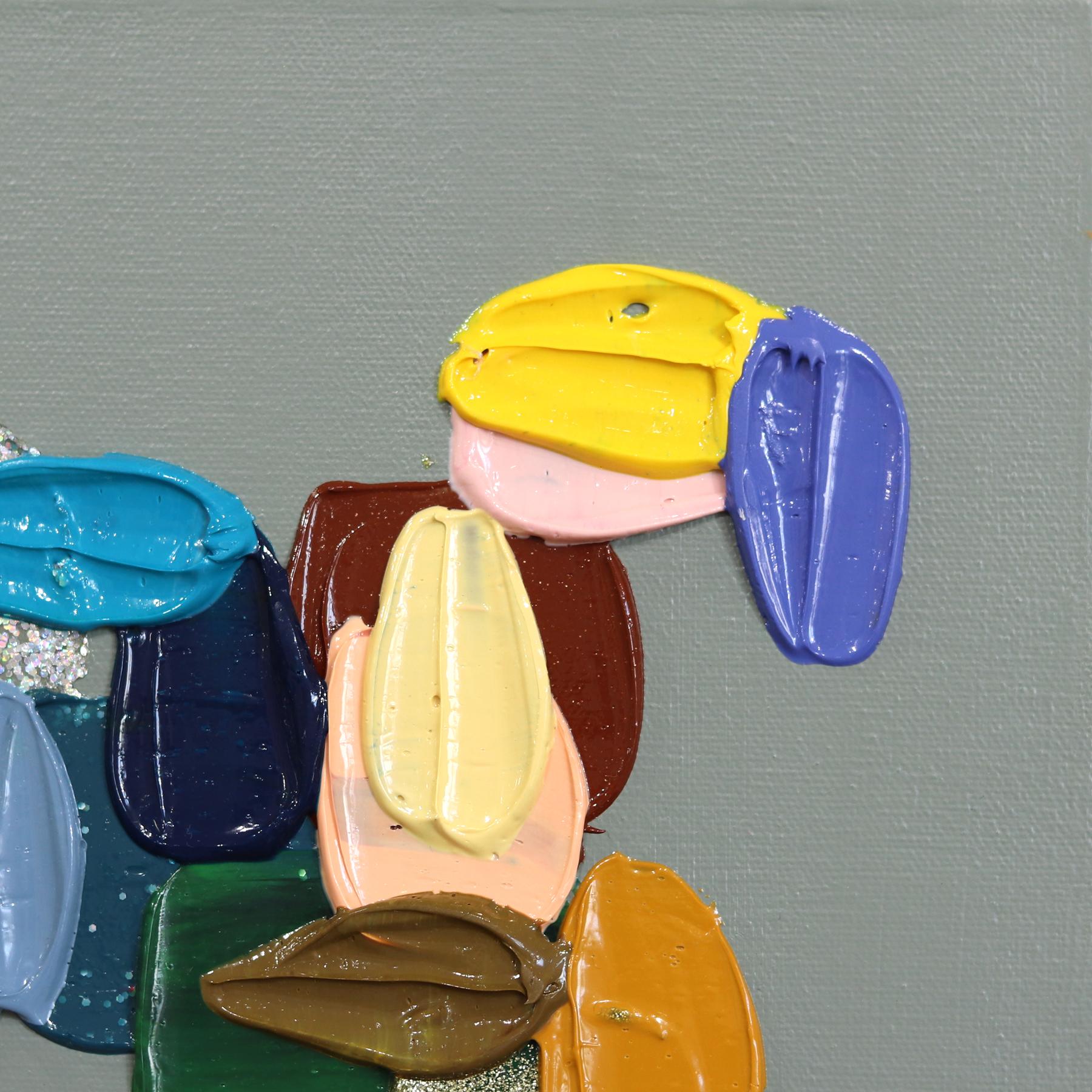 Speechless - Impasto inspiriert Textur dicke Acrylfarbe abstrakte Kunstwerk im Angebot 2