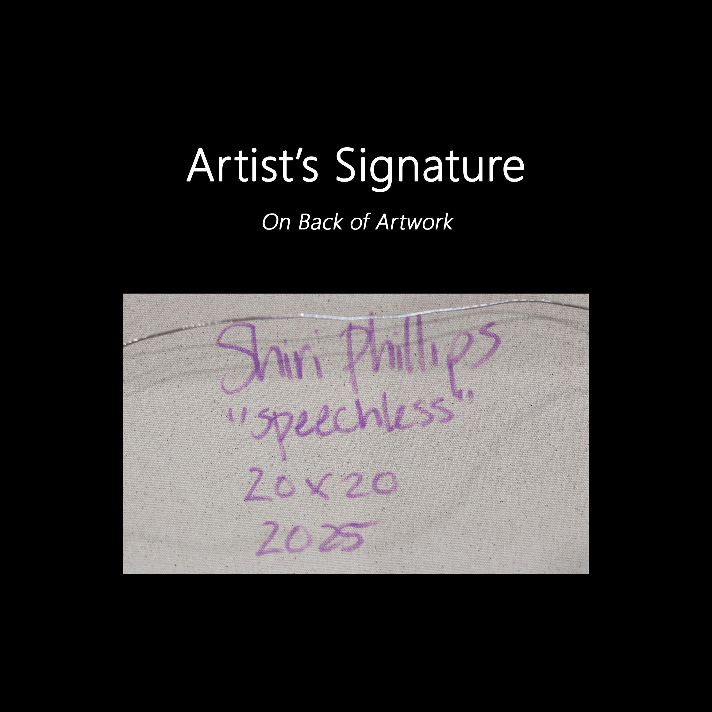 Speechless - Impasto inspiriert Textur dicke Acrylfarbe abstrakte Kunstwerk im Angebot 6