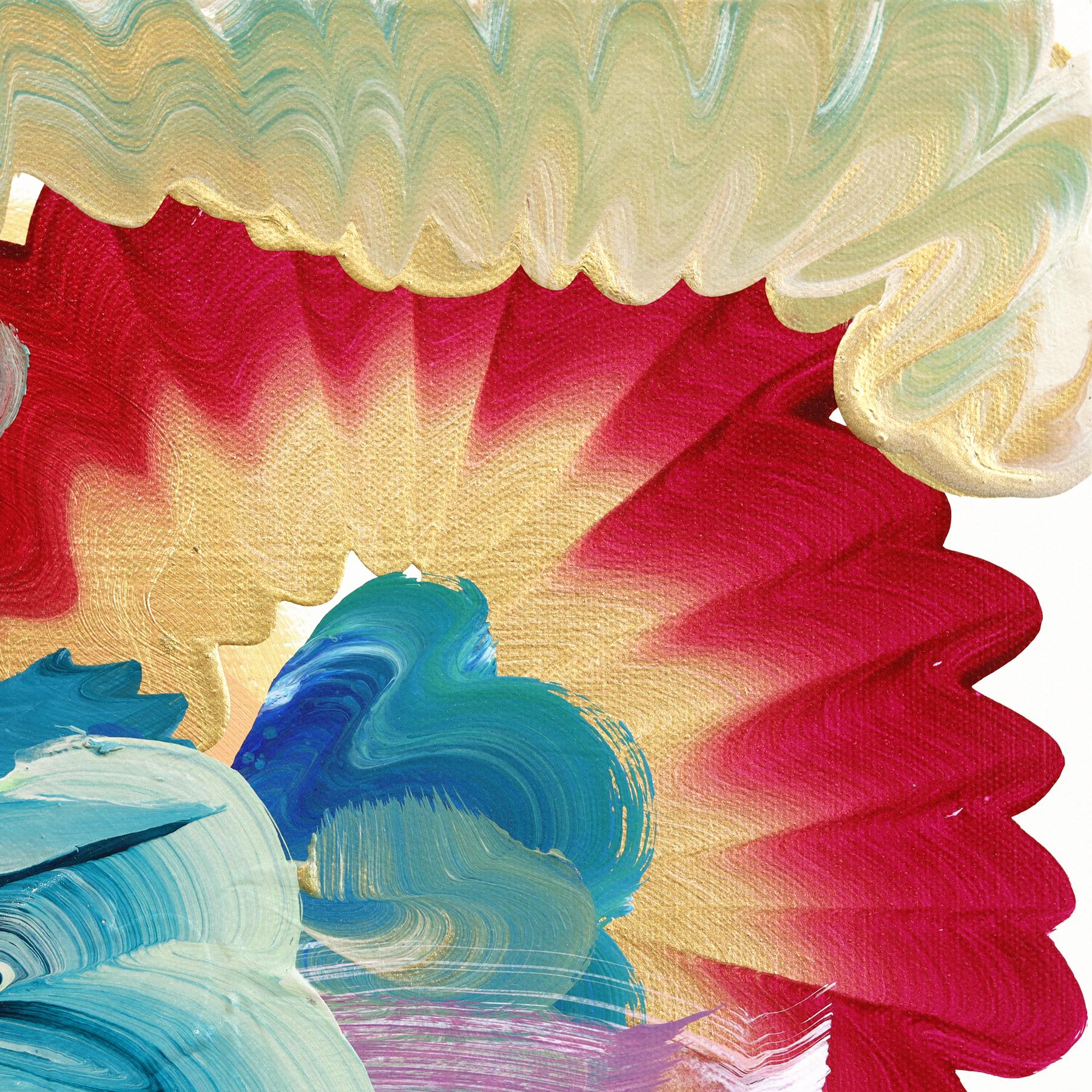 Sweet Dreams - Original farbenfrohe ausdrucksstarke zeitgenössische abstrakte Kunst auf Leinwand im Angebot 2