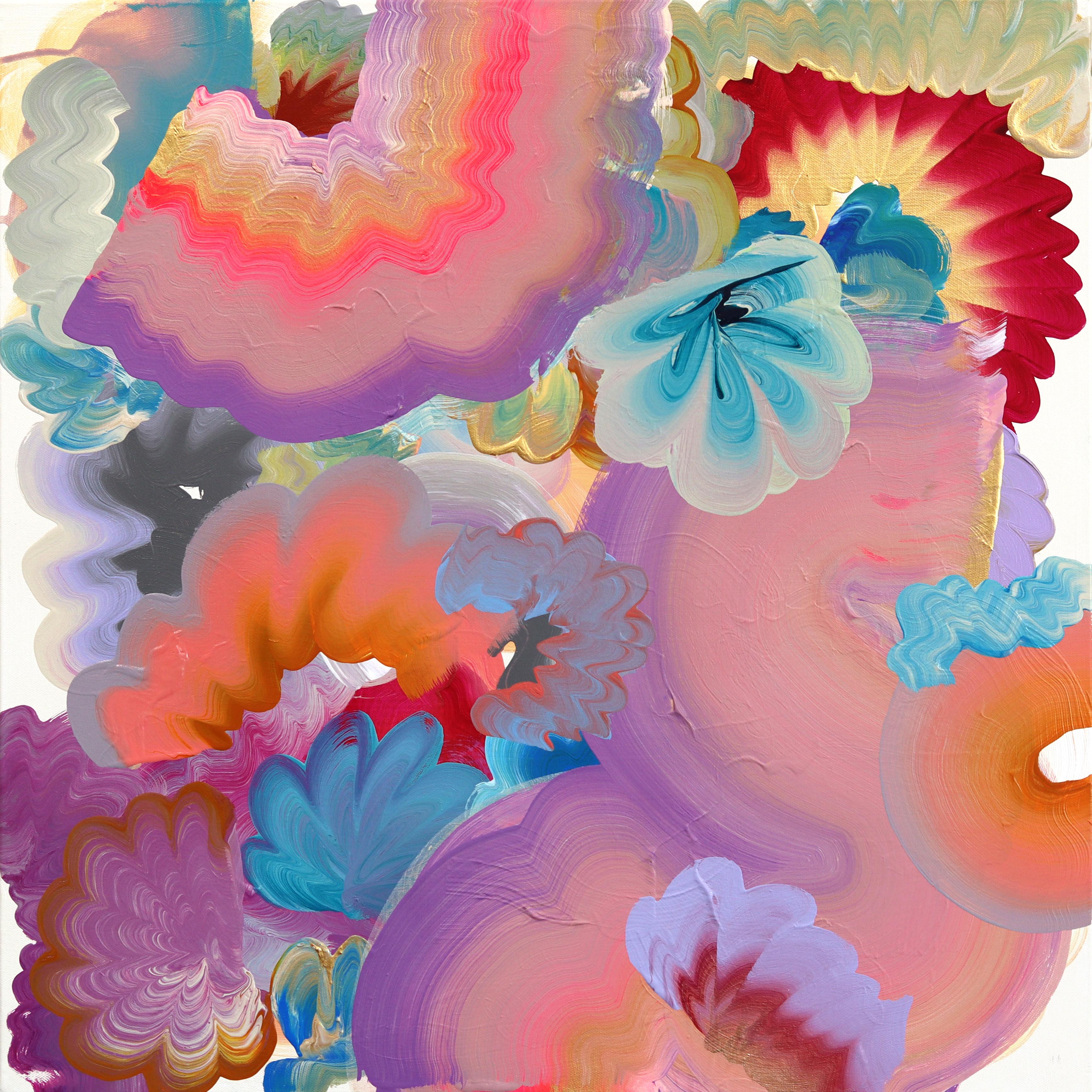 Sweet Dreams - Original farbenfrohe ausdrucksstarke zeitgenössische abstrakte Kunst auf Leinwand