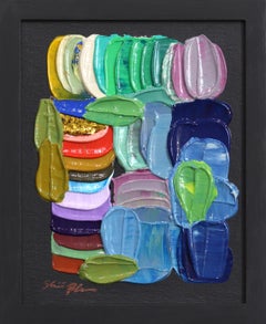 Test Color - Color Drenched Impasto Textural Thick Paint Abstract Painting