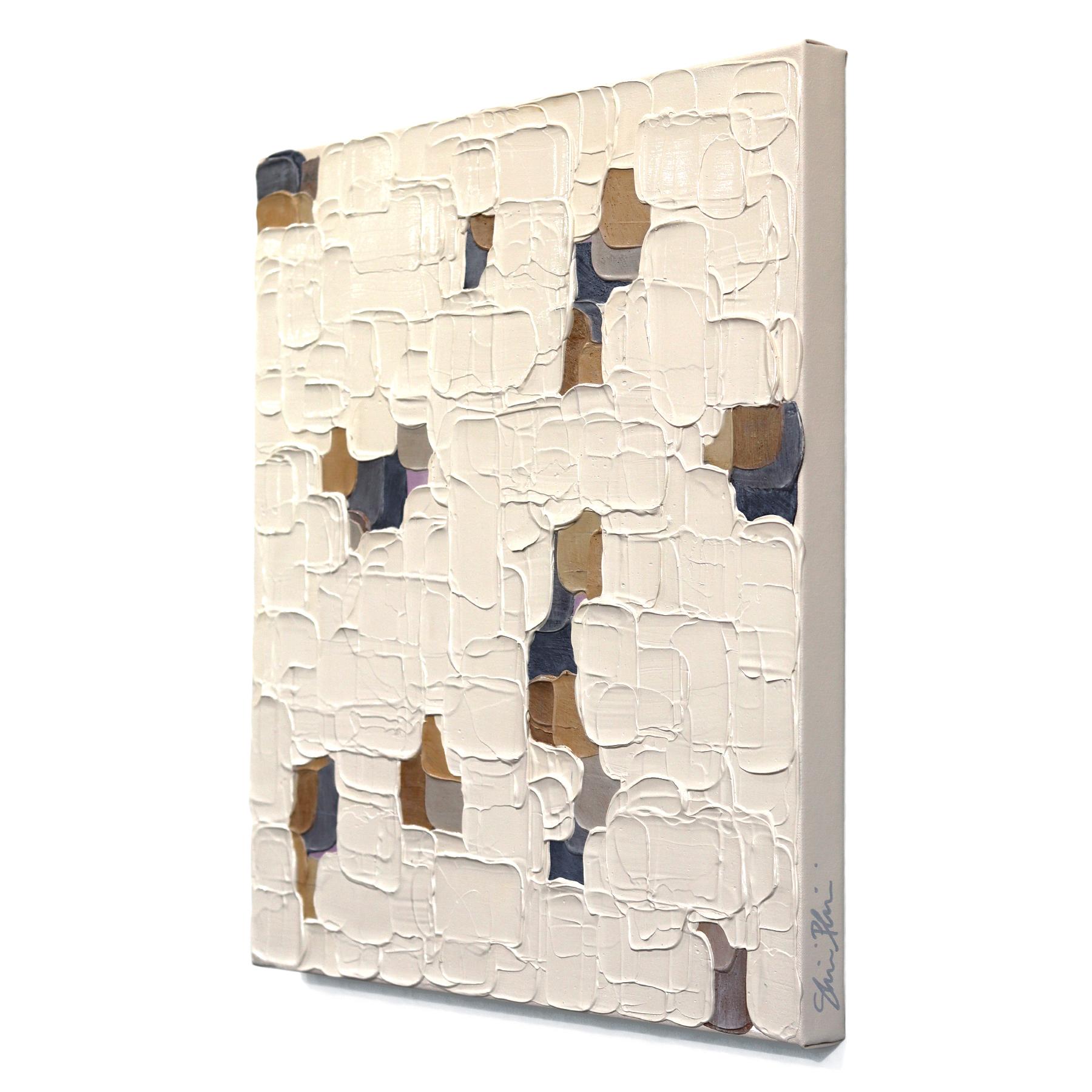 Texturierte Köstlichkeiten 3 - Impasto Texturierte dicke Acrylfarbe Abstraktes Kunstwerk im Angebot 2