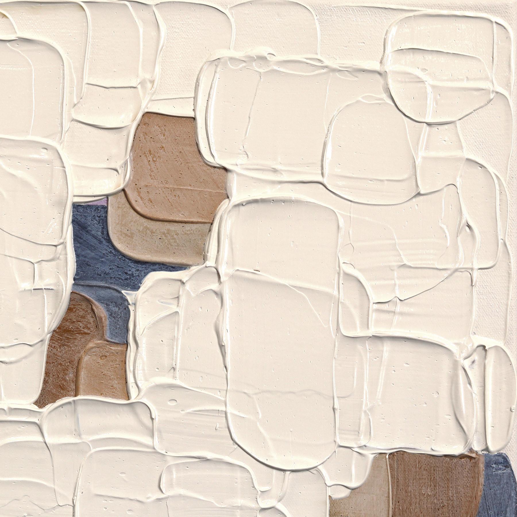 Texturierte Köstlichkeiten 3 - Impasto Texturierte dicke Acrylfarbe Abstraktes Kunstwerk im Angebot 3