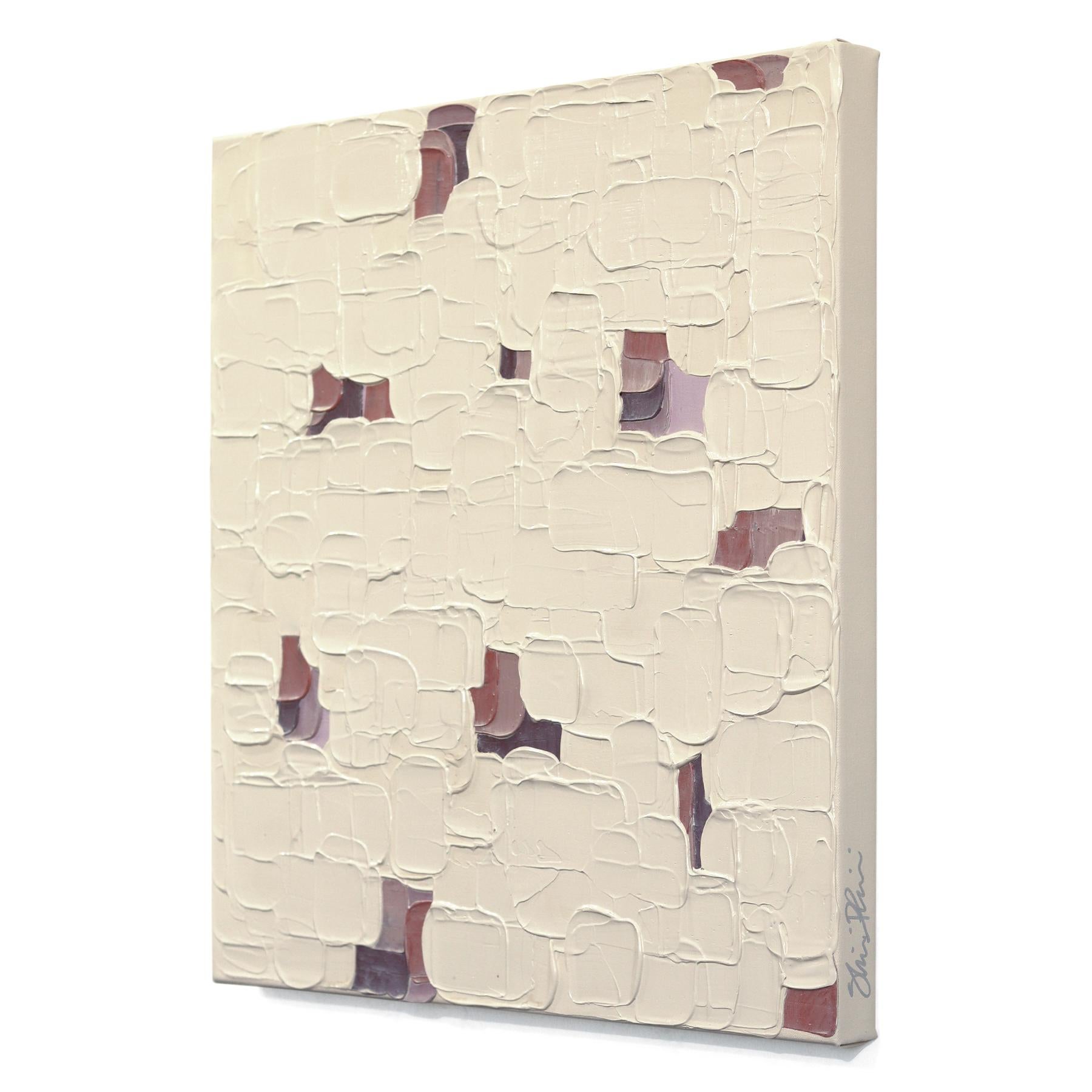 Textured Delicacies 4 - Impasto Textural Thick Acrylic Paint Abstract Artwork en venta 1