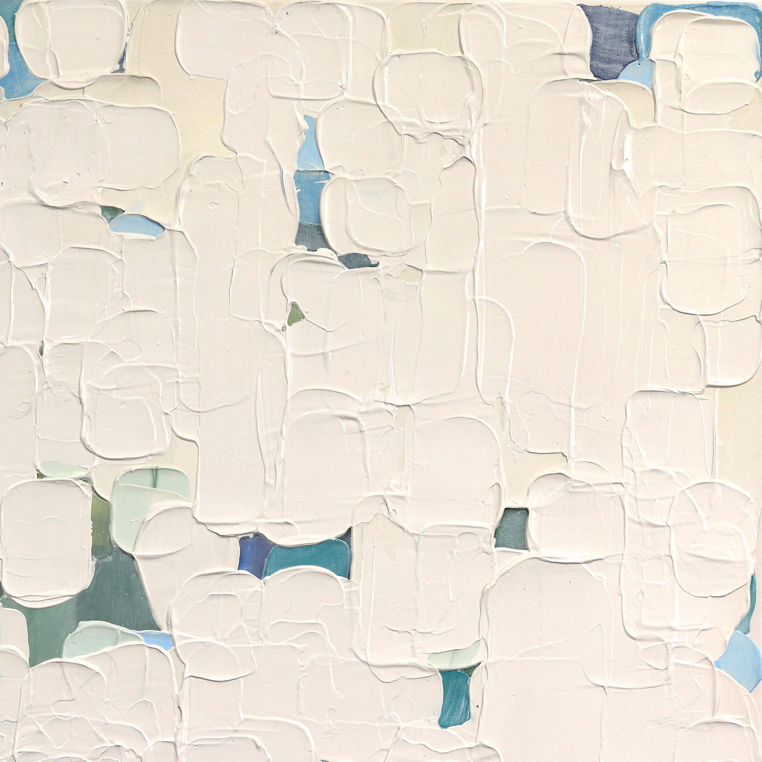 El Kotel - Gran Pintura Abstracta Verde Azul Impasto Pintura Gruesa en venta 2