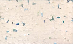 The Kotel - Large Abstract Green Blue Impasto Thick Paint Painting