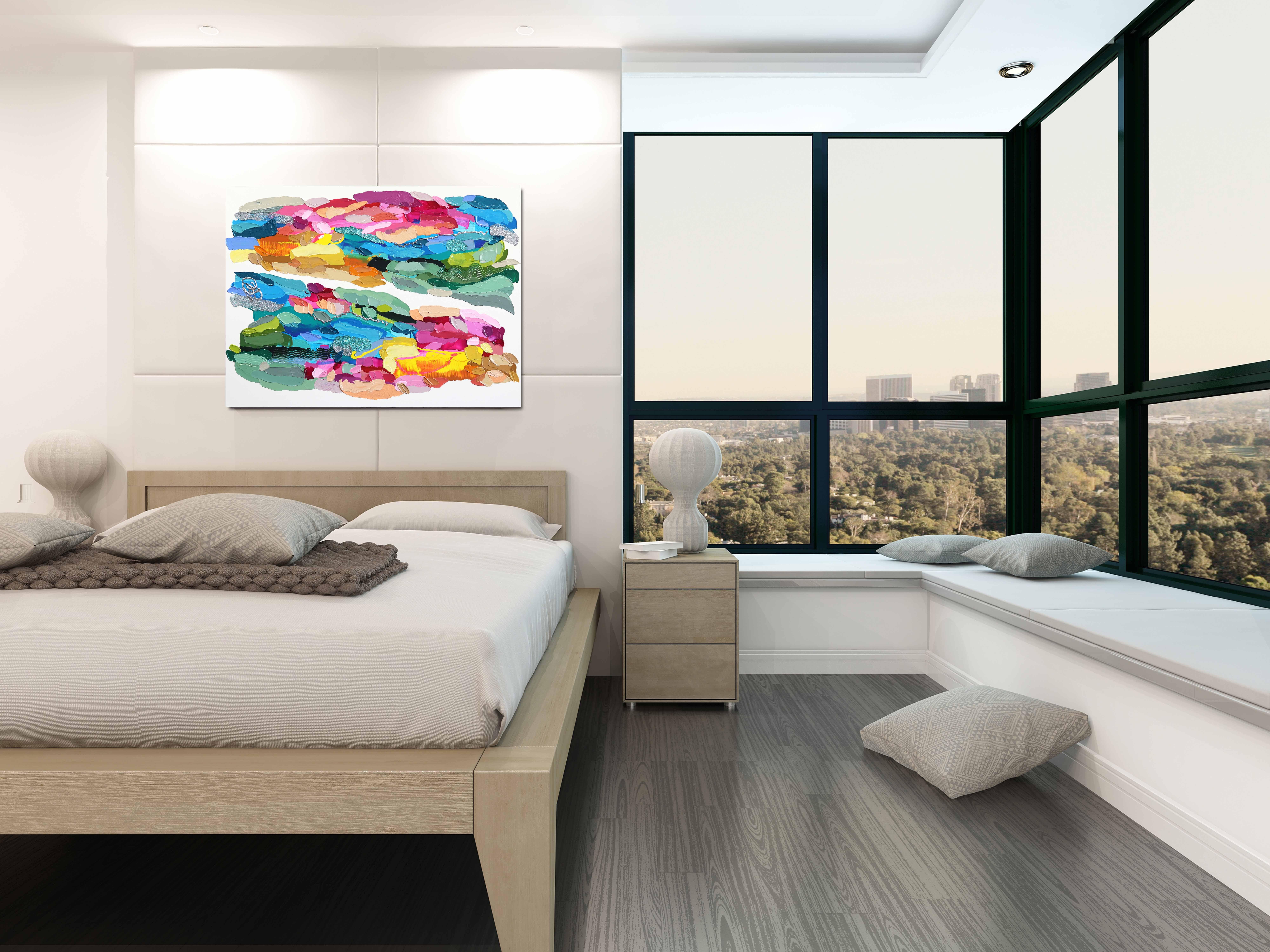 Esto es Arriba - Impasto Pintura Gruesa Pintura Abstracta Colorida en venta 1