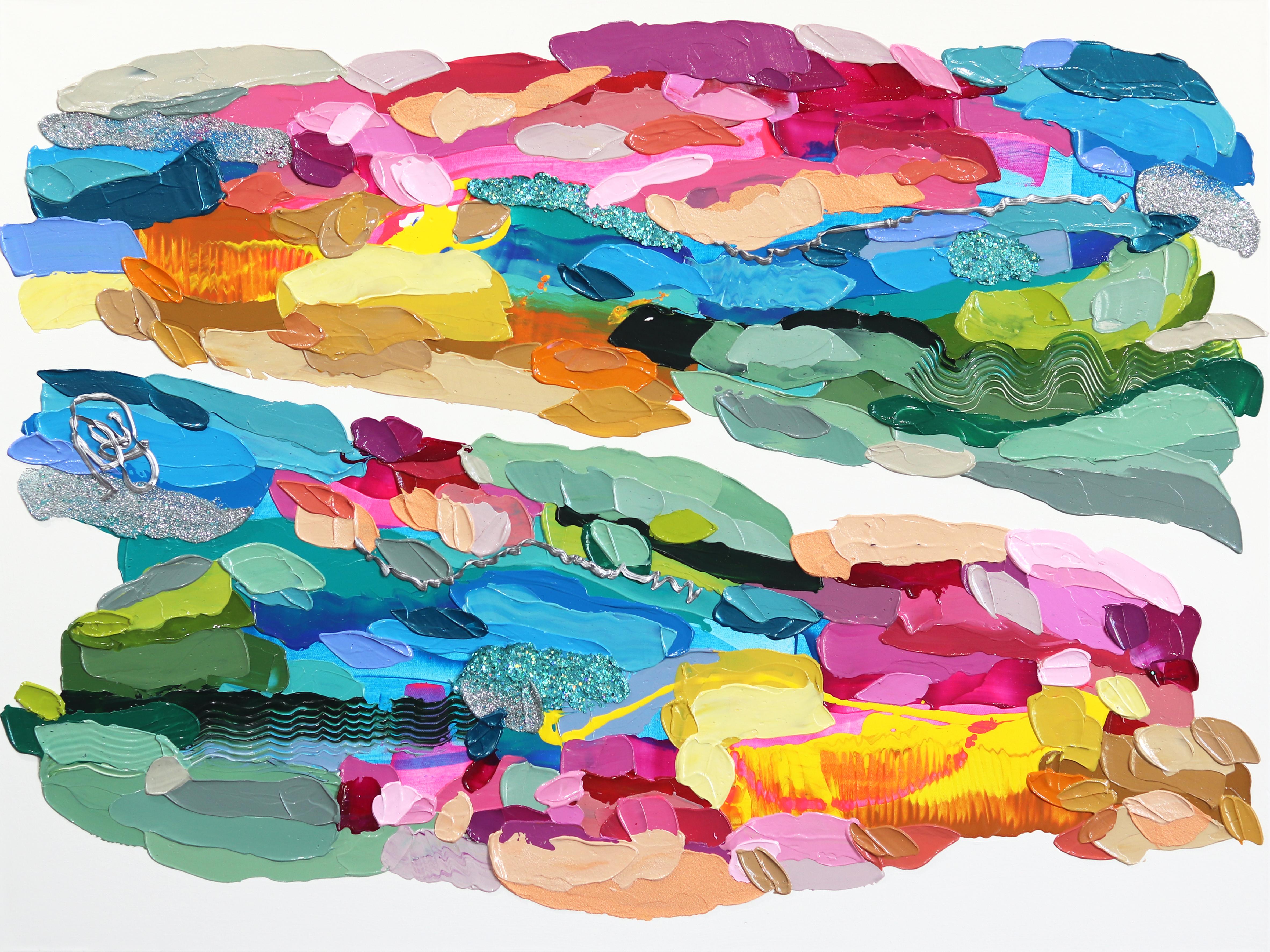 This is Up - Pittura astratta colorata con colori spessi a base di Impasto