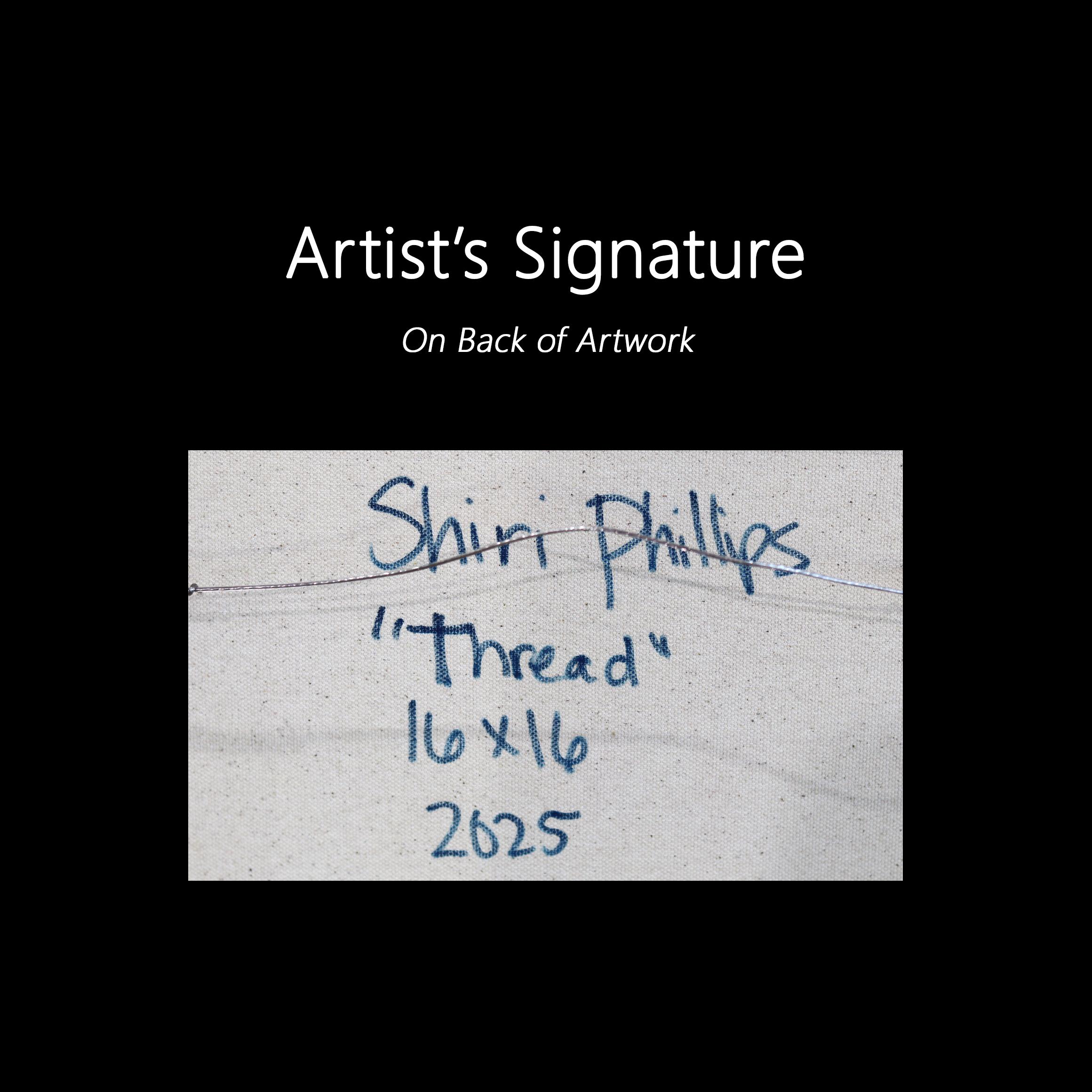 Thread - Impasto Farbe durchtränkt texturale dicke Acrylfarbe abstrakte Kunstwerk im Angebot 4