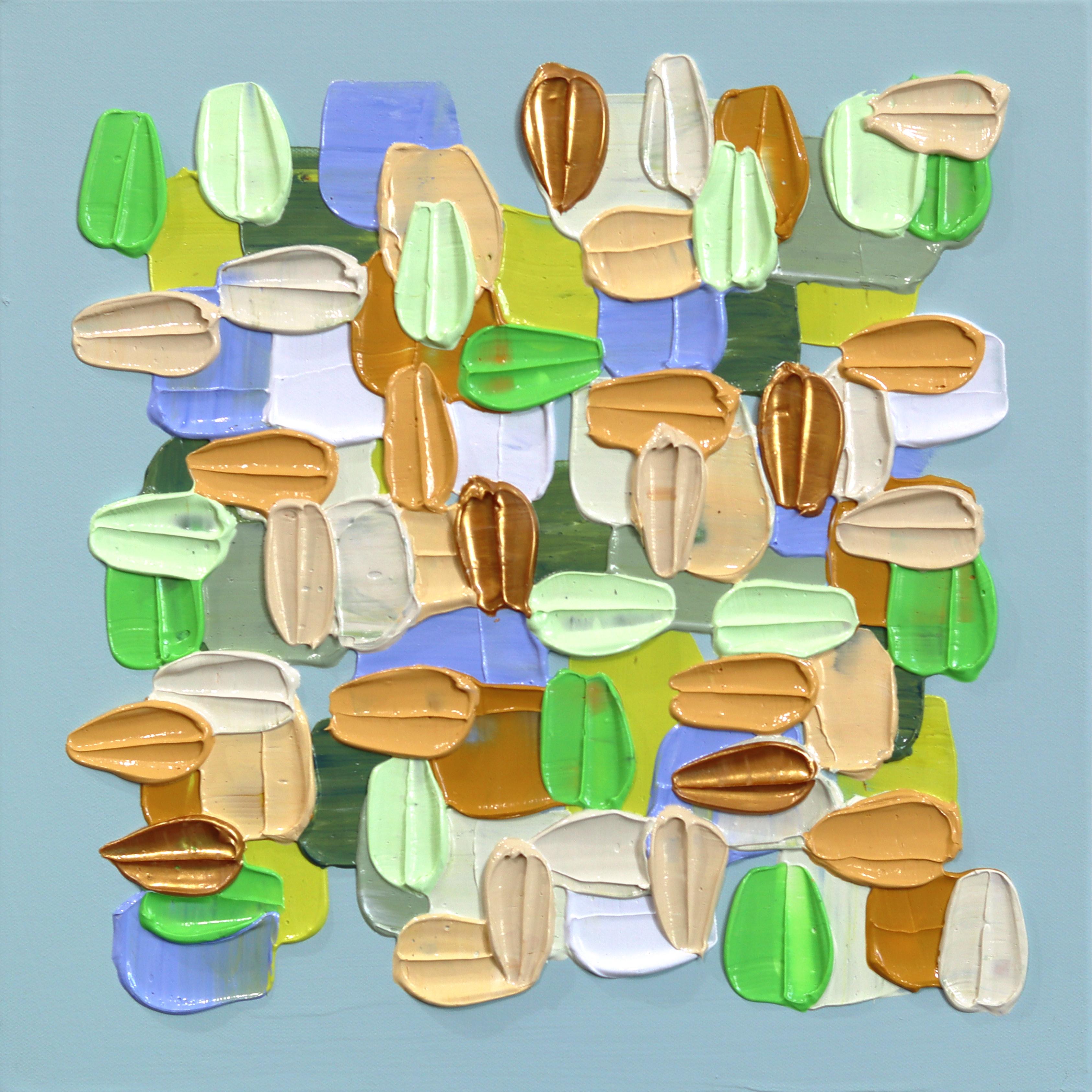 Thread - Impasto Farbe durchtränkt texturale dicke Acrylfarbe abstrakte Kunstwerk