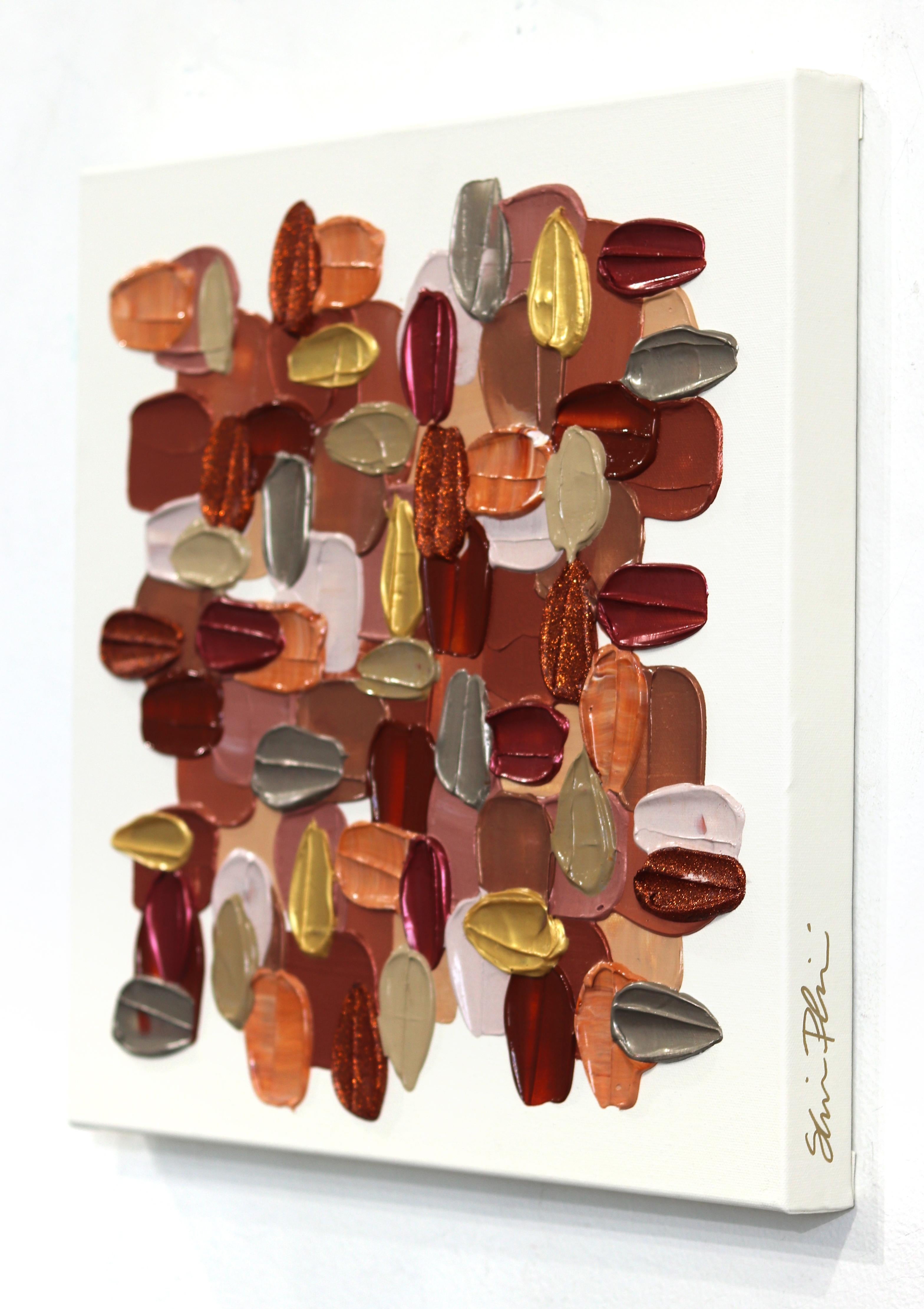 Today is Golden - Impasto Fall Inspired Thick Paint Abstract Painting For Sale 2