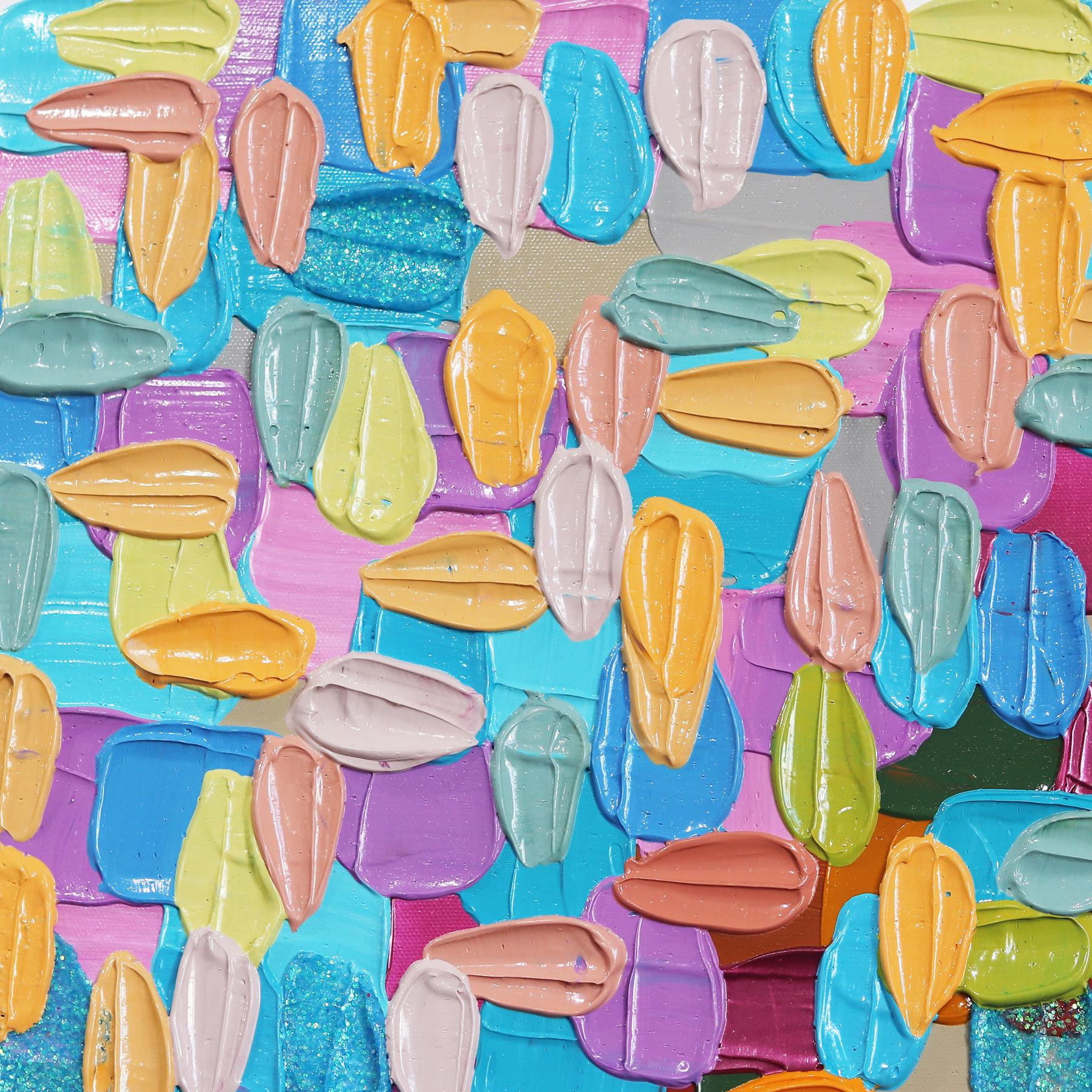 Onda - Impasto Colorato Pittura astratta di spessore - Painting Astratto di Shiri Phillips