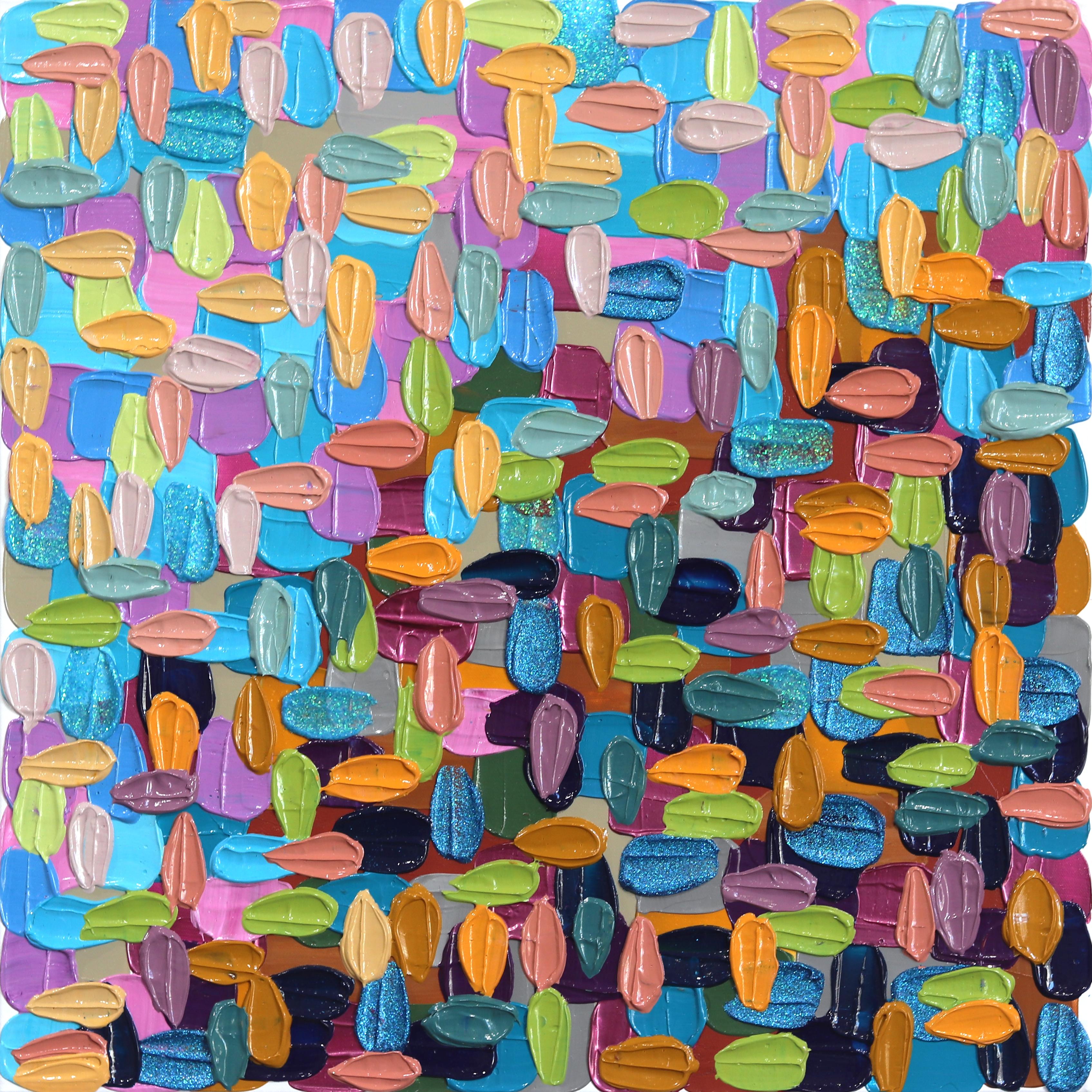 Abstract Painting di Shiri Phillips - Onda - Impasto Colorato Pittura astratta di spessore