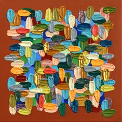 When Color Speaks - Original Colorful Impasto Acrylic Textural Abstract Painting