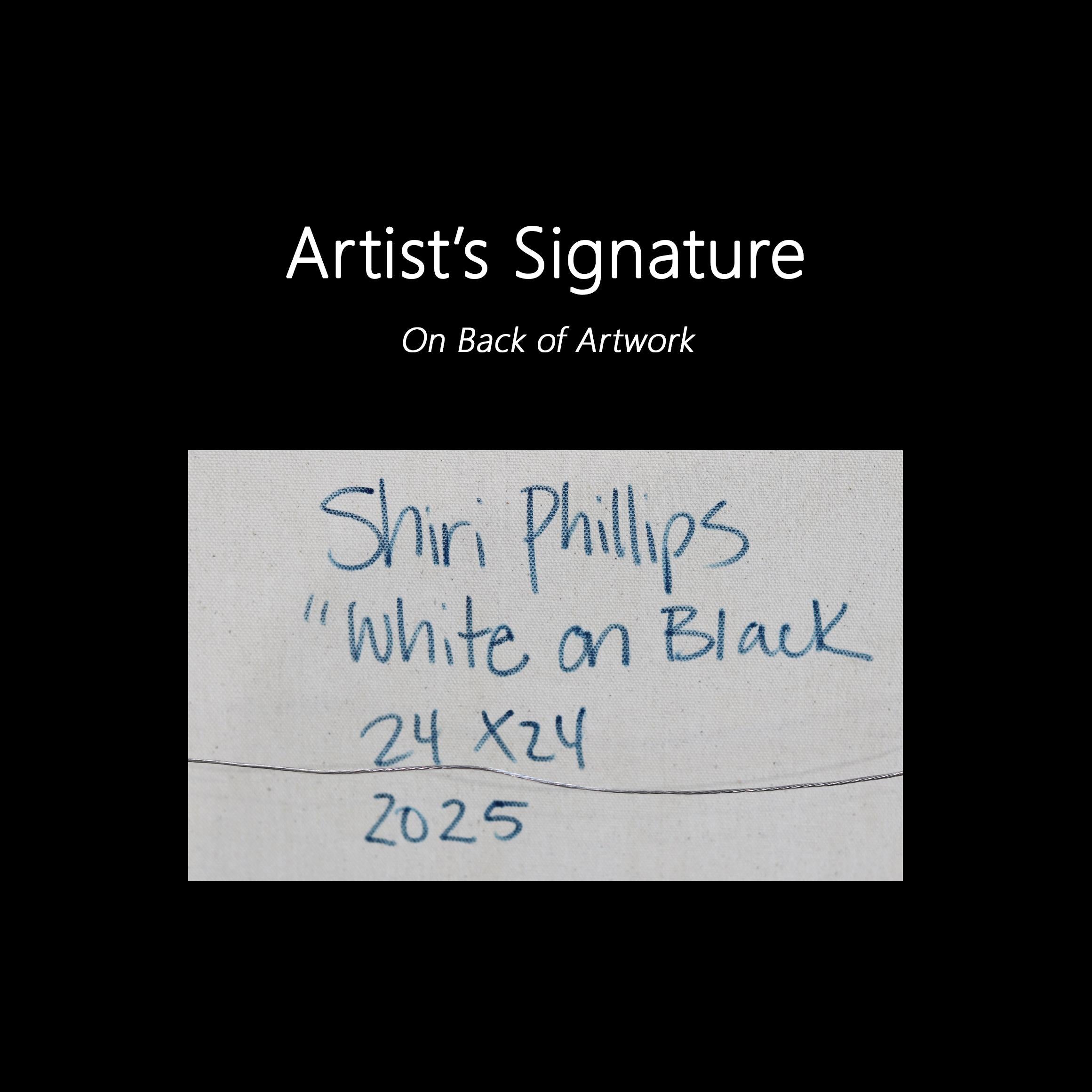 Weiß auf Schwarz - Impasto inspiriert Textur dicke Acrylfarbe abstrakte Kunstwerk im Angebot 4