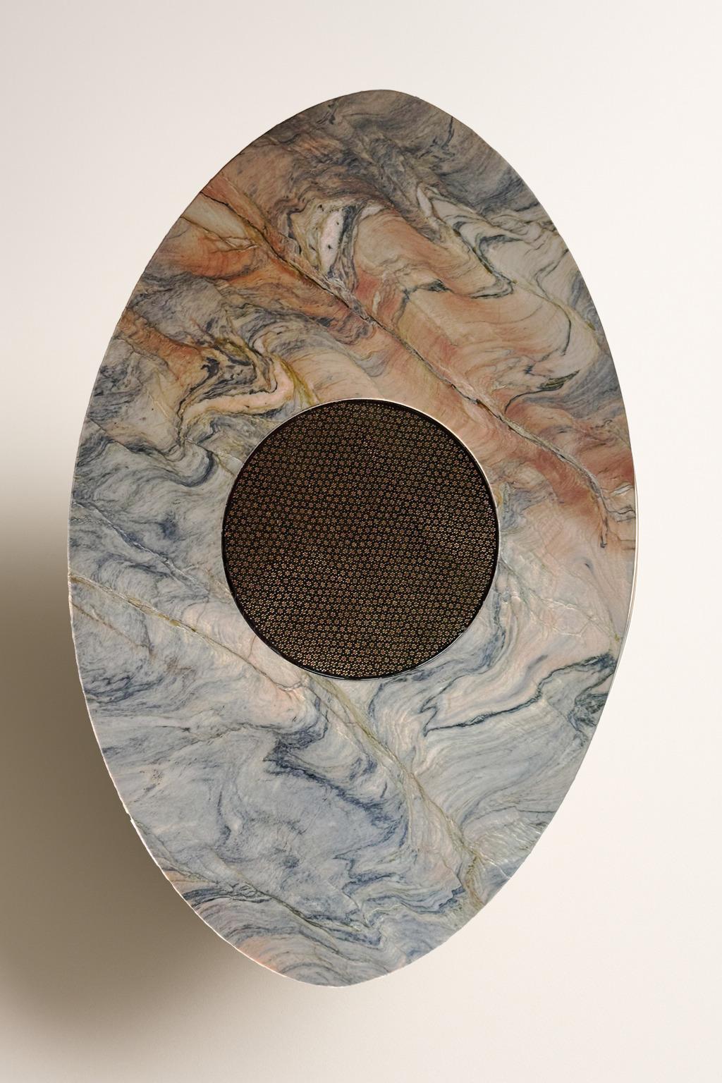 Shirlang Coffee Table – Handcrafted Marble & Khatam Inlay For Sale 1