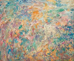 Shirley Goldfarb, Colourful Abstract Painting, Oil and Watercolour, 1963