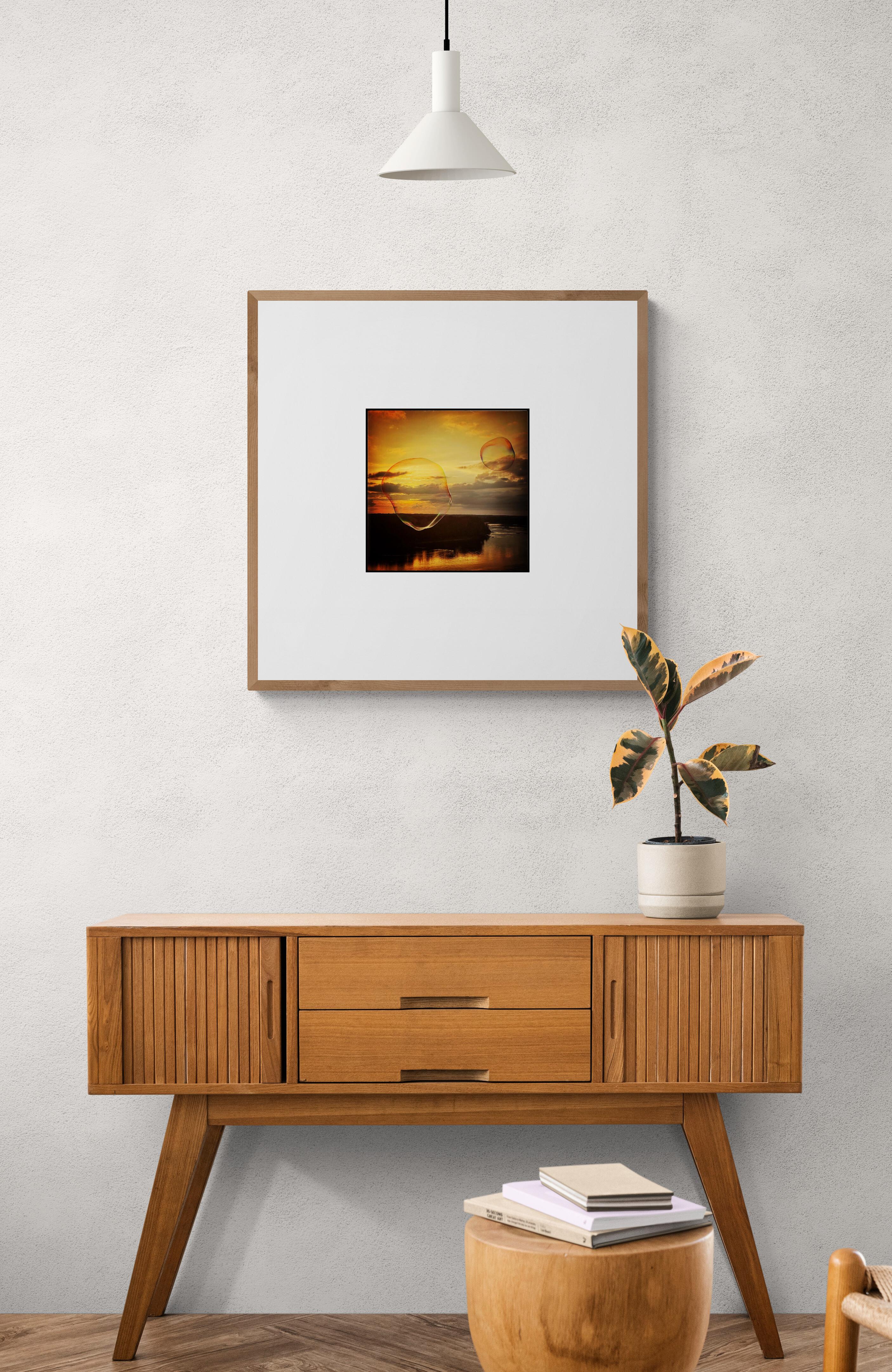 Floating Over MO (Saffron, Midwest, Warm, Iconic, ~25% OFF) - Brown Color Photograph by Shirley Harryman