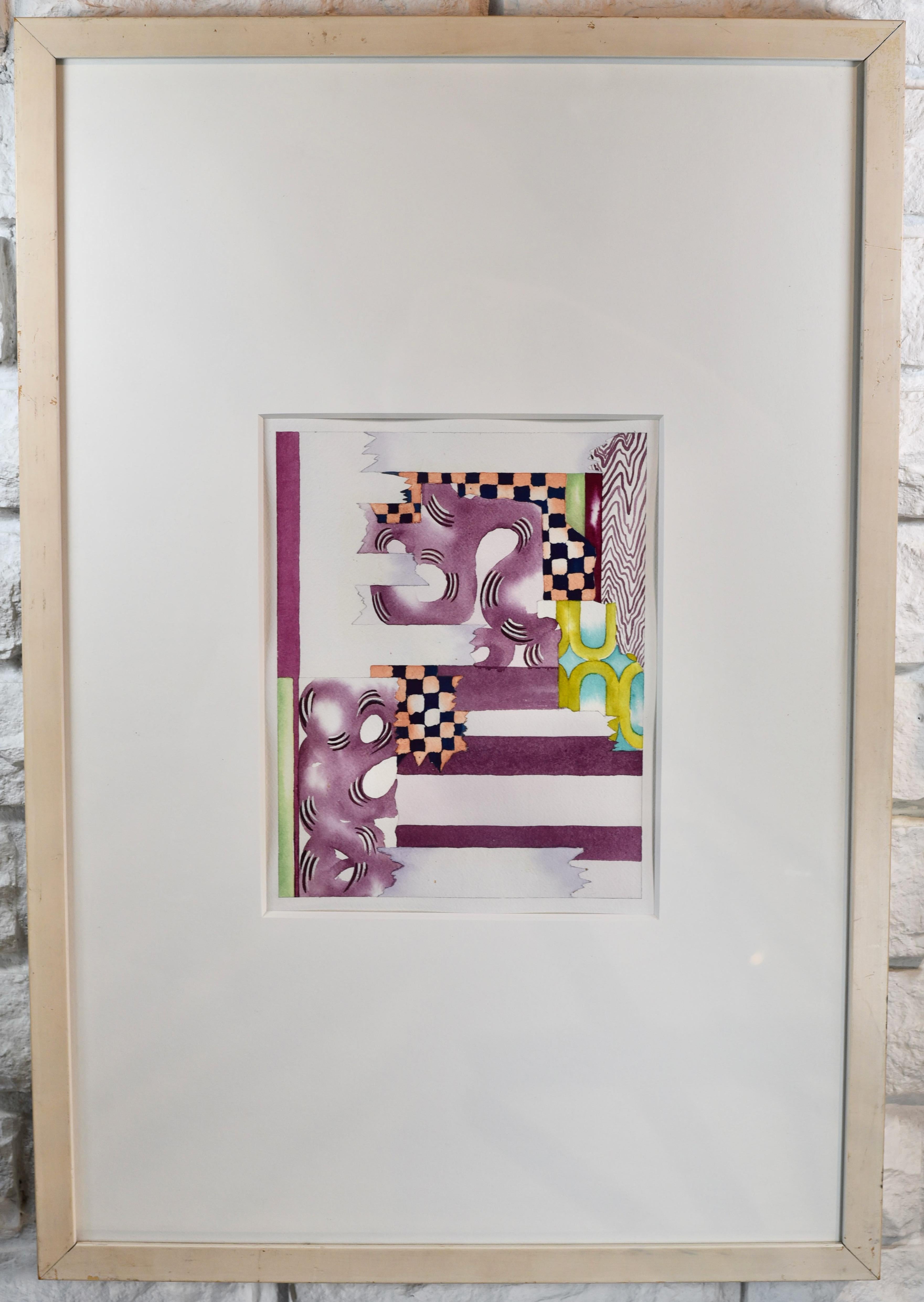 American Shirley Kaneda Original Acrylic Framed Abstract Painting For Sale