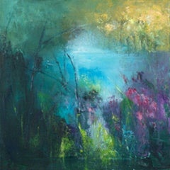 Into the Blue, Arte astratta, Paesaggio blu e rosa, Arte del Devon