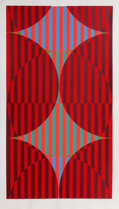 « Aberration », sérigraphie Op Art signée par Shirley Penman