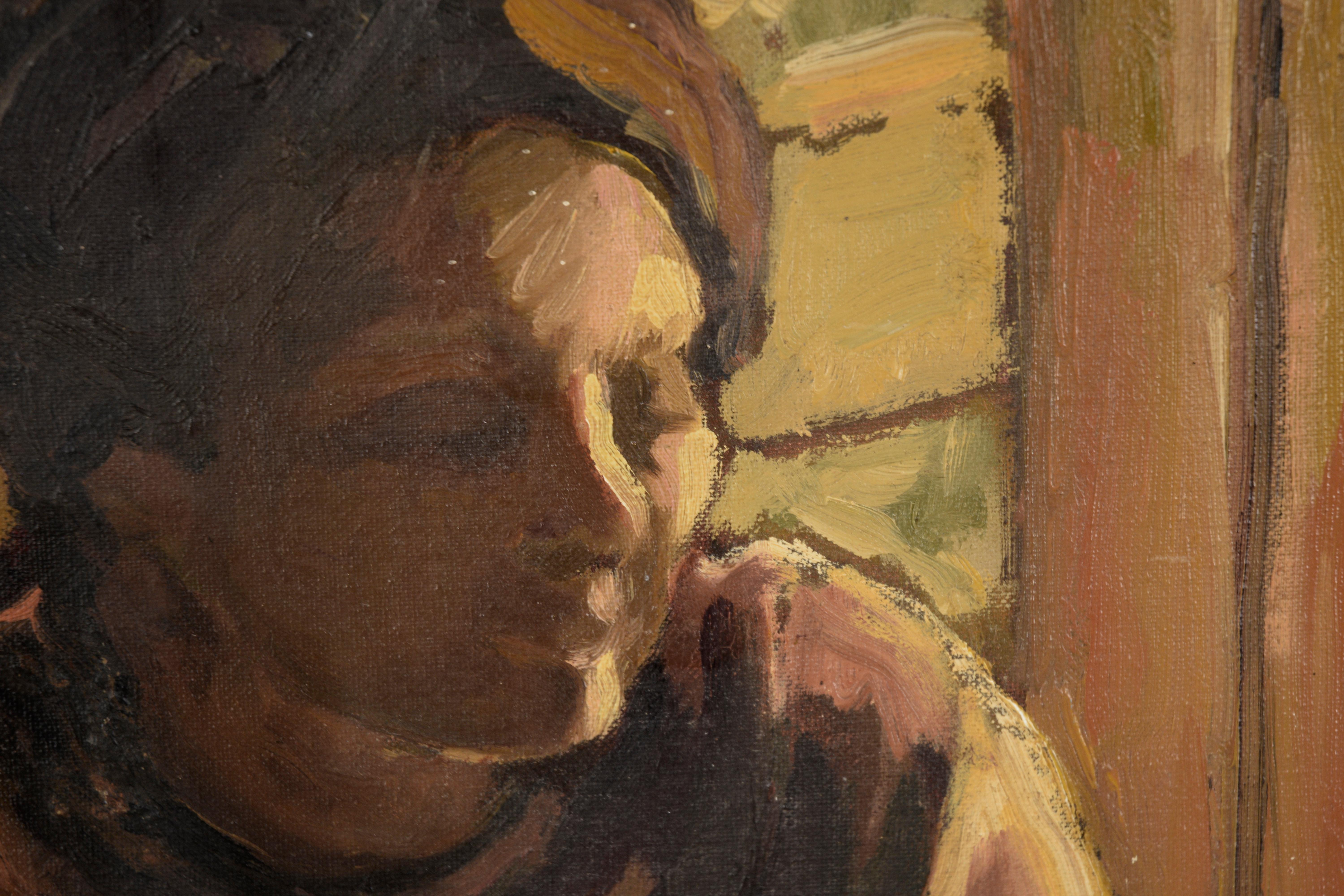 „Morning Hours“ – Impressionistisches Porträt im Angebot 2