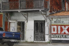 "Dixie Marigny" watercolor, cityscape, building, New Orleans, photorealism
