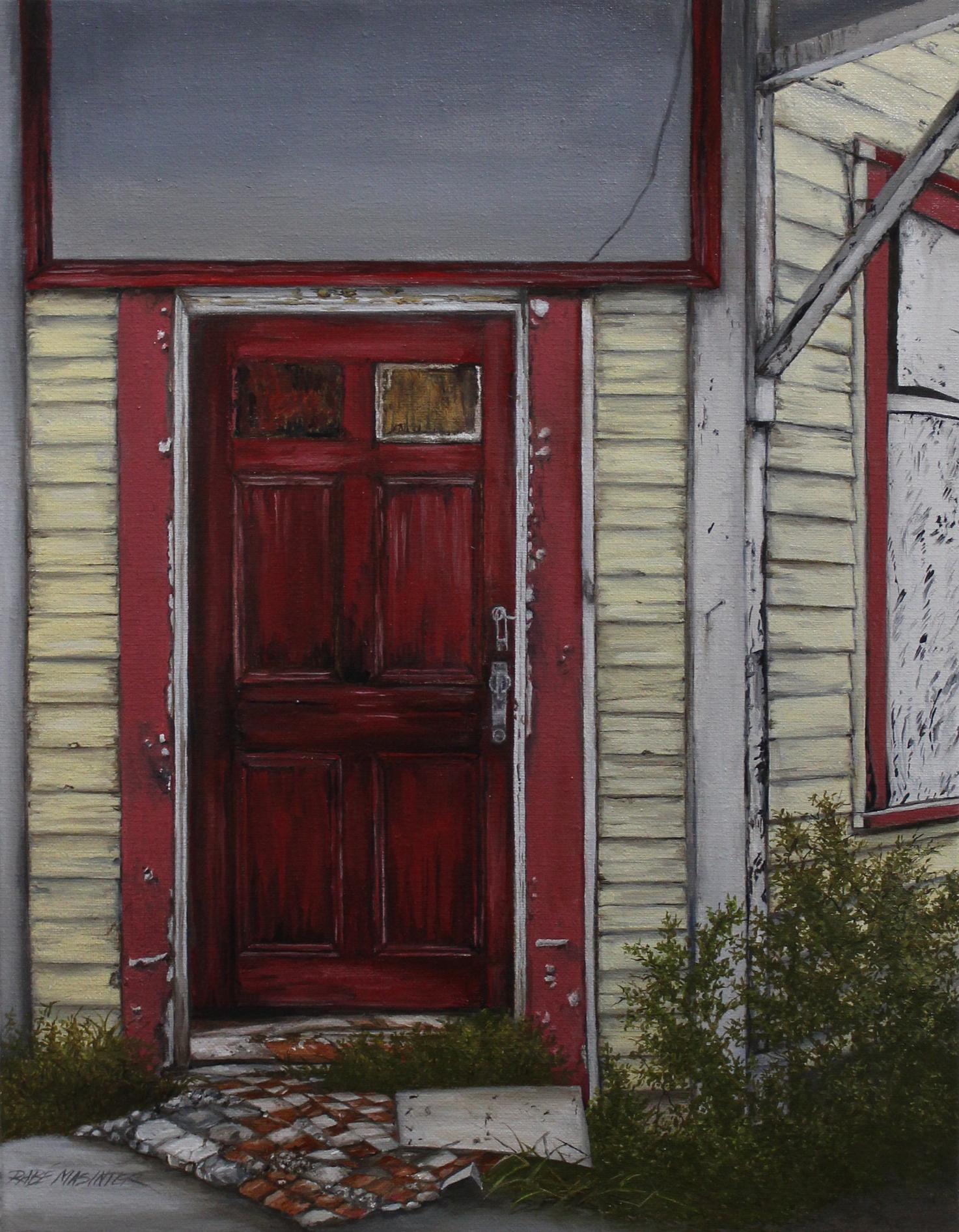 Red Door - Painting by Shirley Rabe' Masinter