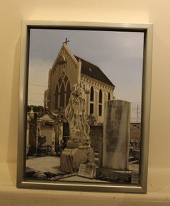 "St. Roch Chapel" New Orleans cemetery, oil painting