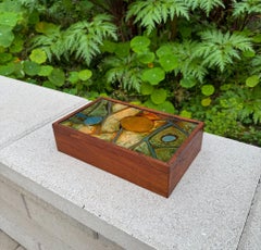 Shirley Rosenthal Enamel & Walnut Box, New York, c.1970