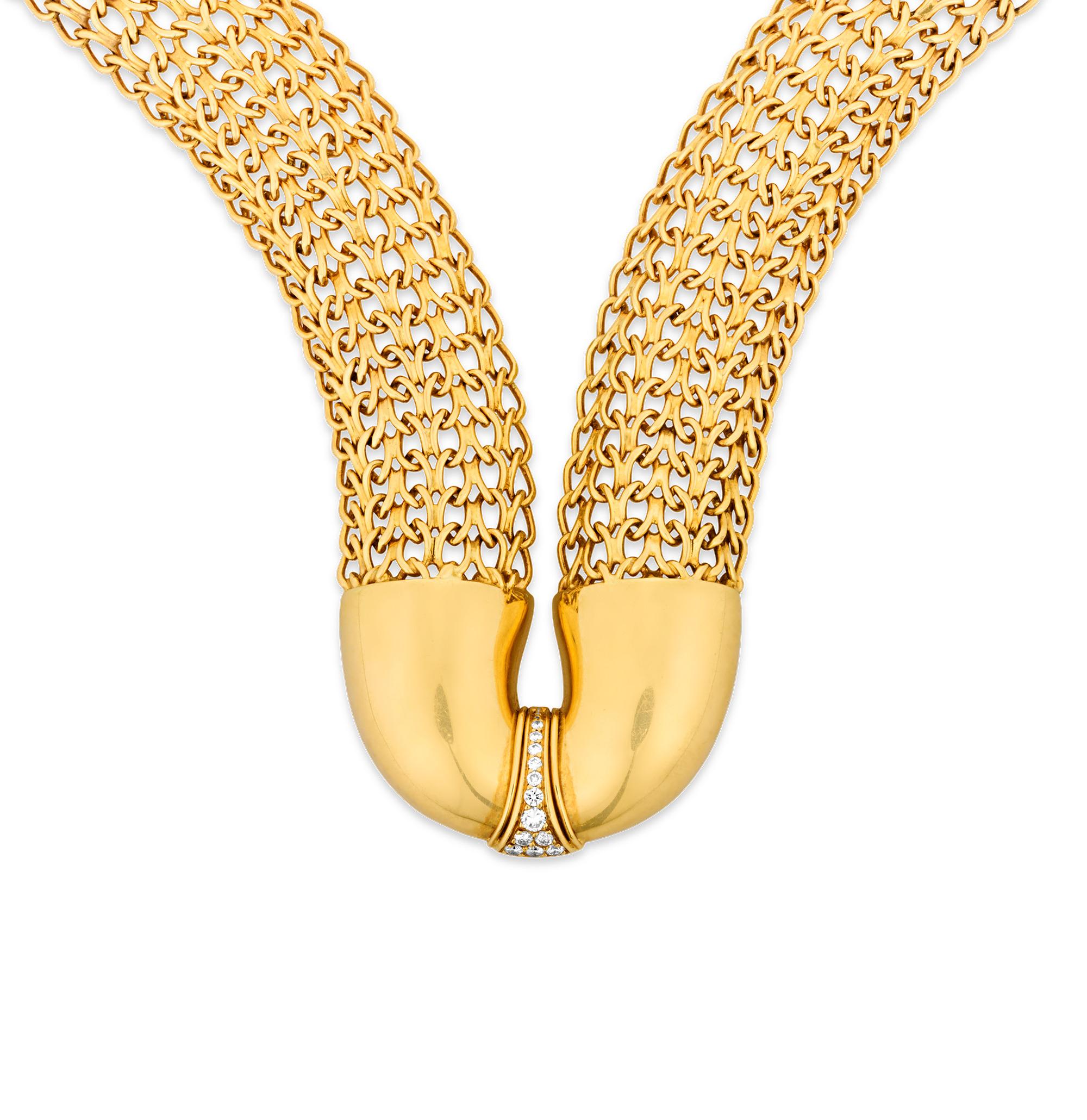 This glamorous gold and diamond suite was once owned by 